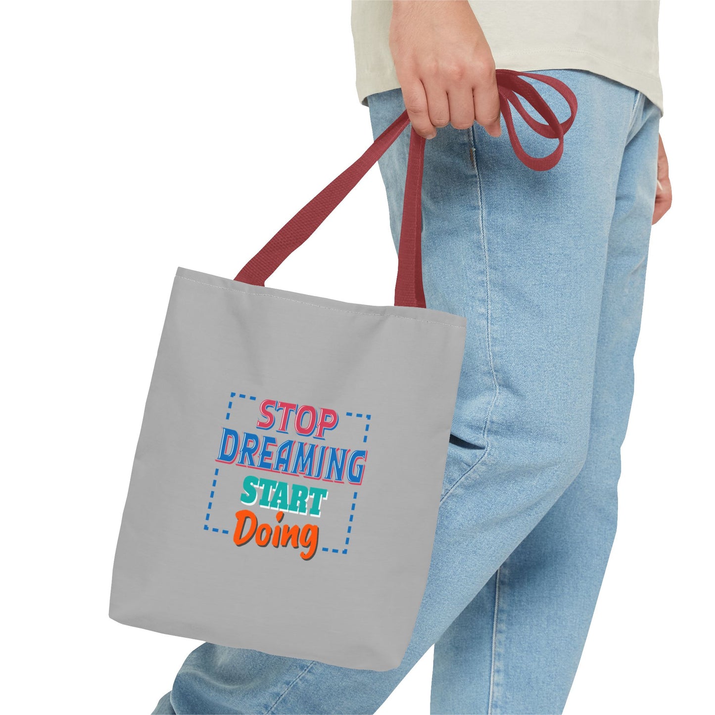 Stop Dreaming Start Doing Tote Bag (AOP)