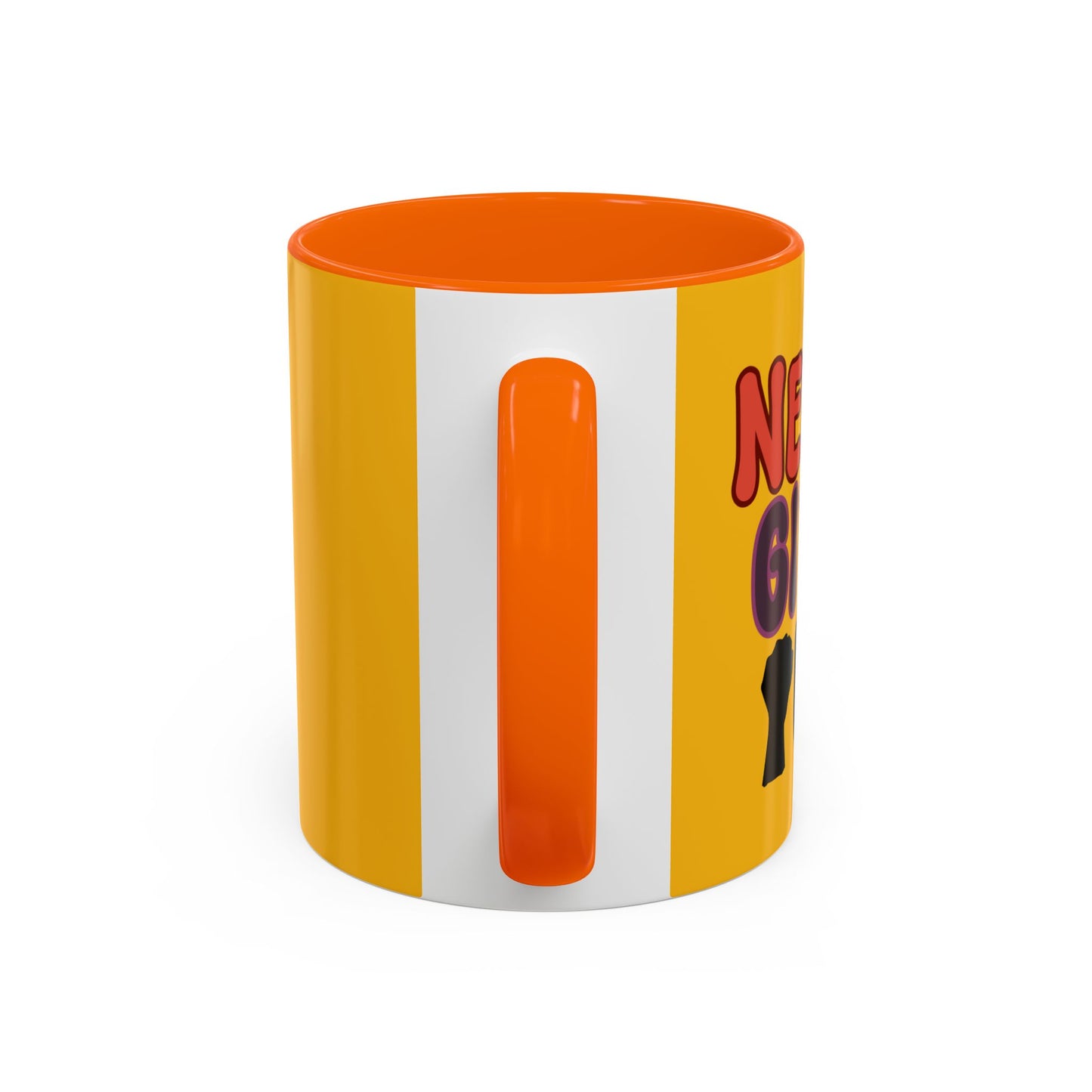 Never Give Up Accent Coffee Mug (11, 15oz)