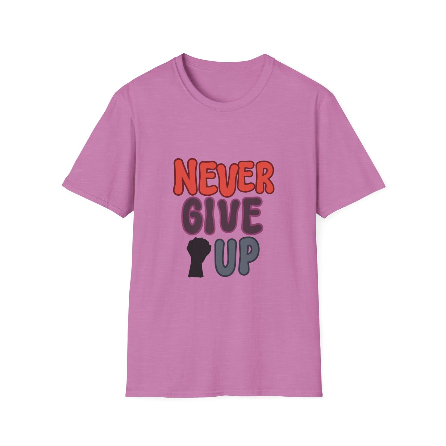never give up Unisex Softstyle T-Shirt