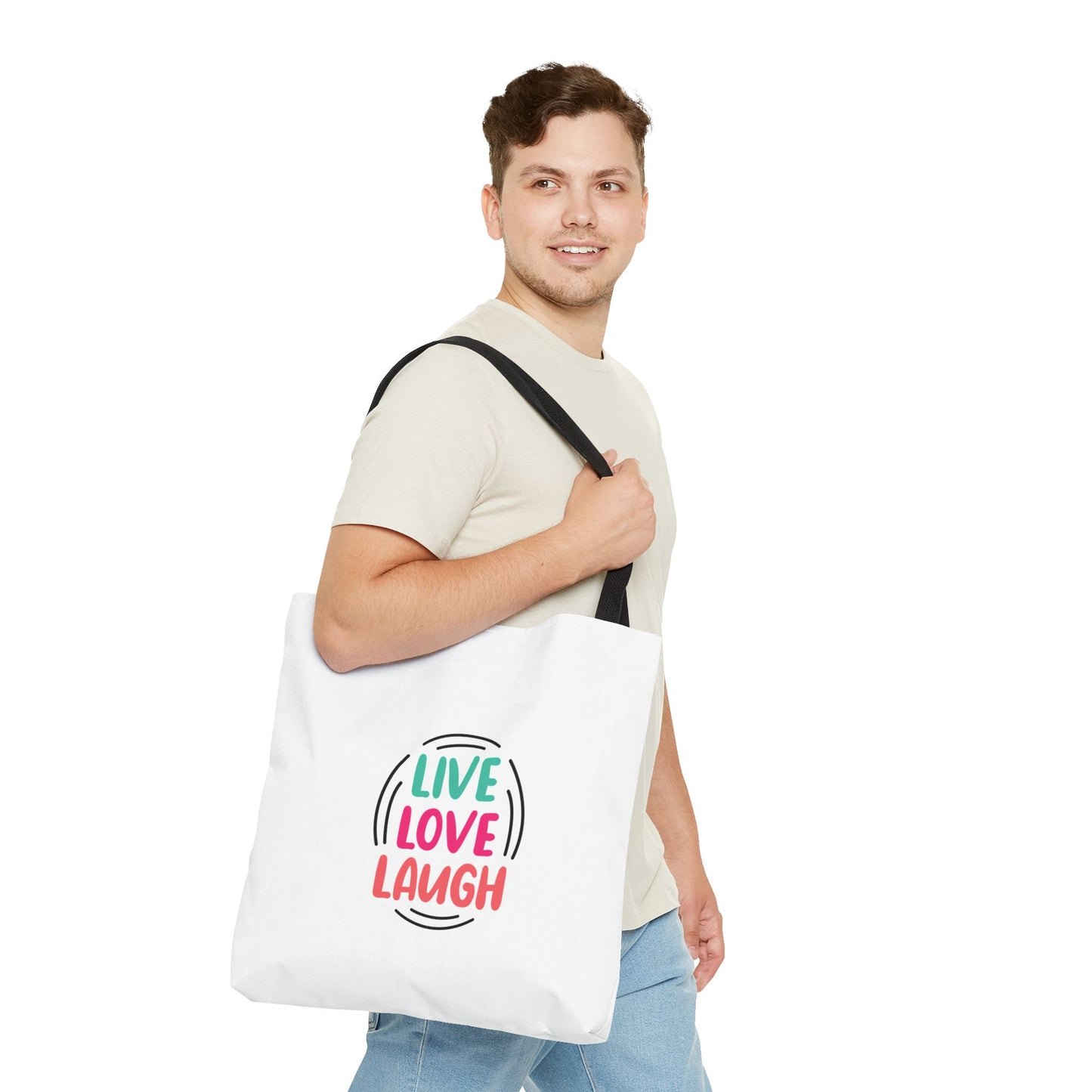 Live Love Laugh Tote Bag (AOP)