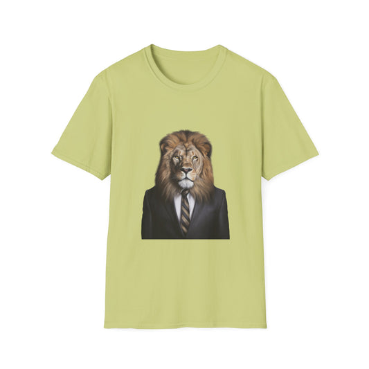 lion business person Unisex Softstyle T-Shirt