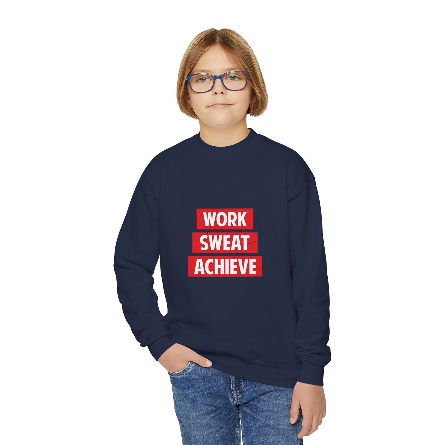 Work Sweat Achieve Youth Crewneck Sweatshirt