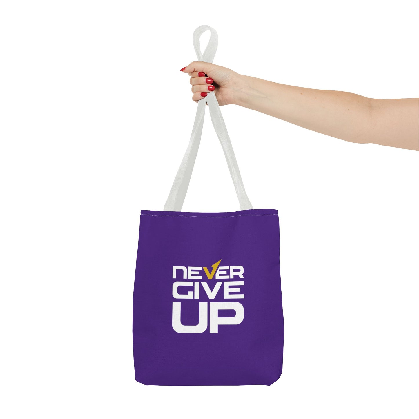 Never Give Up Tote Bag (AOP)