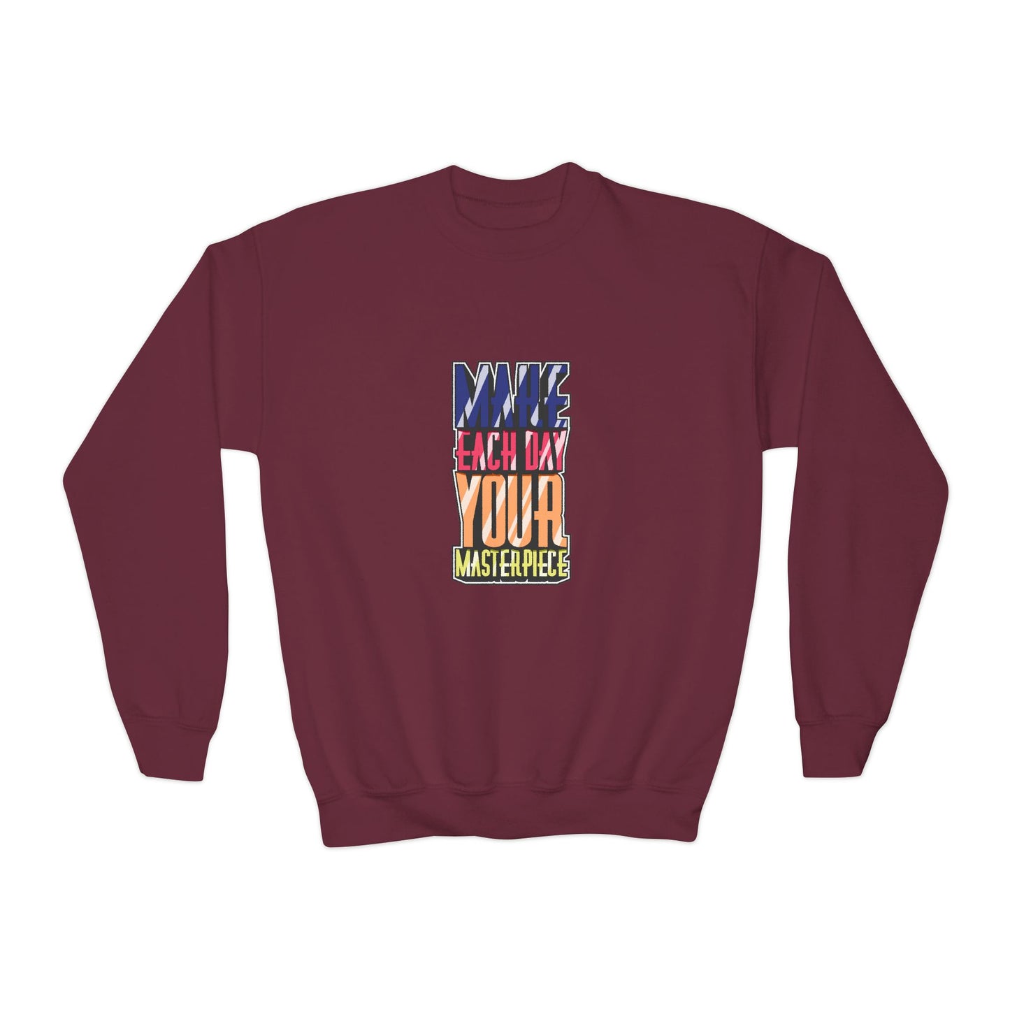 Make Each Day Your Masterpiece Youth Crewneck Sweatshirt