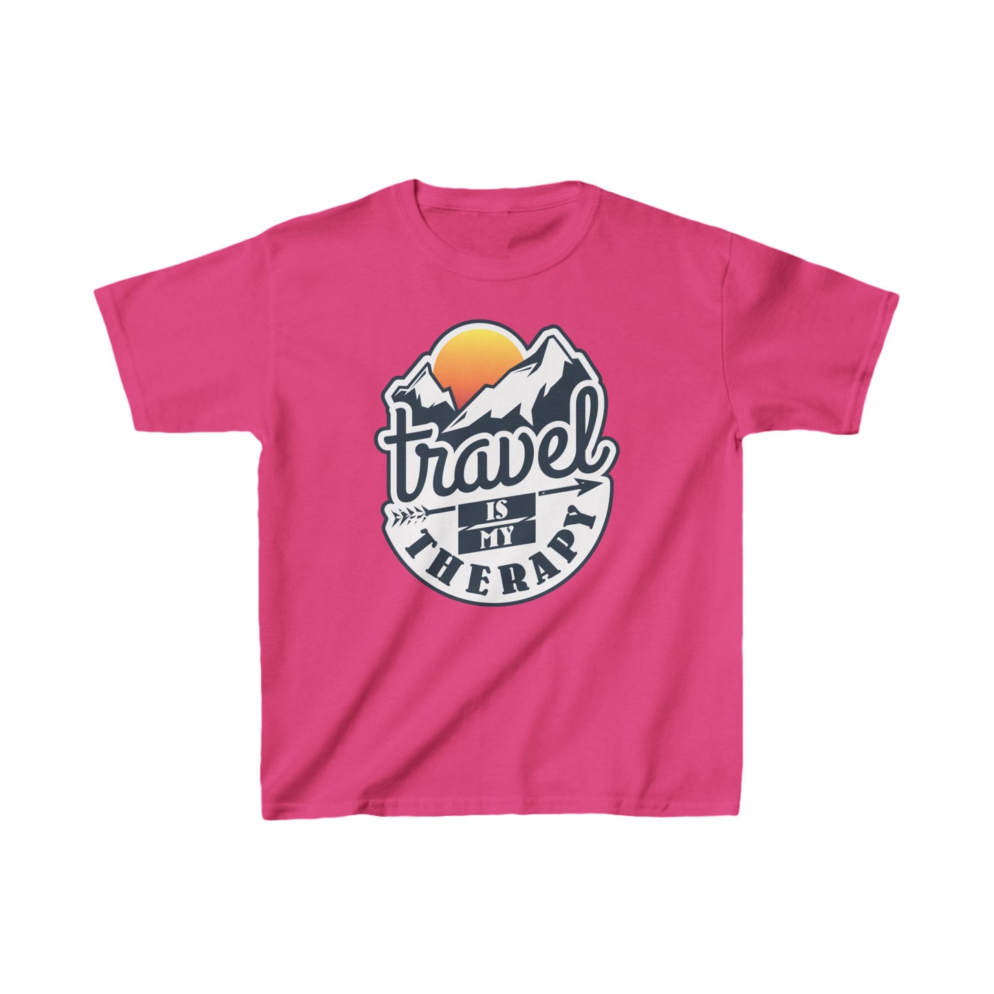 Travel Is My Therapy Kids Heavy Cotton™ Tee