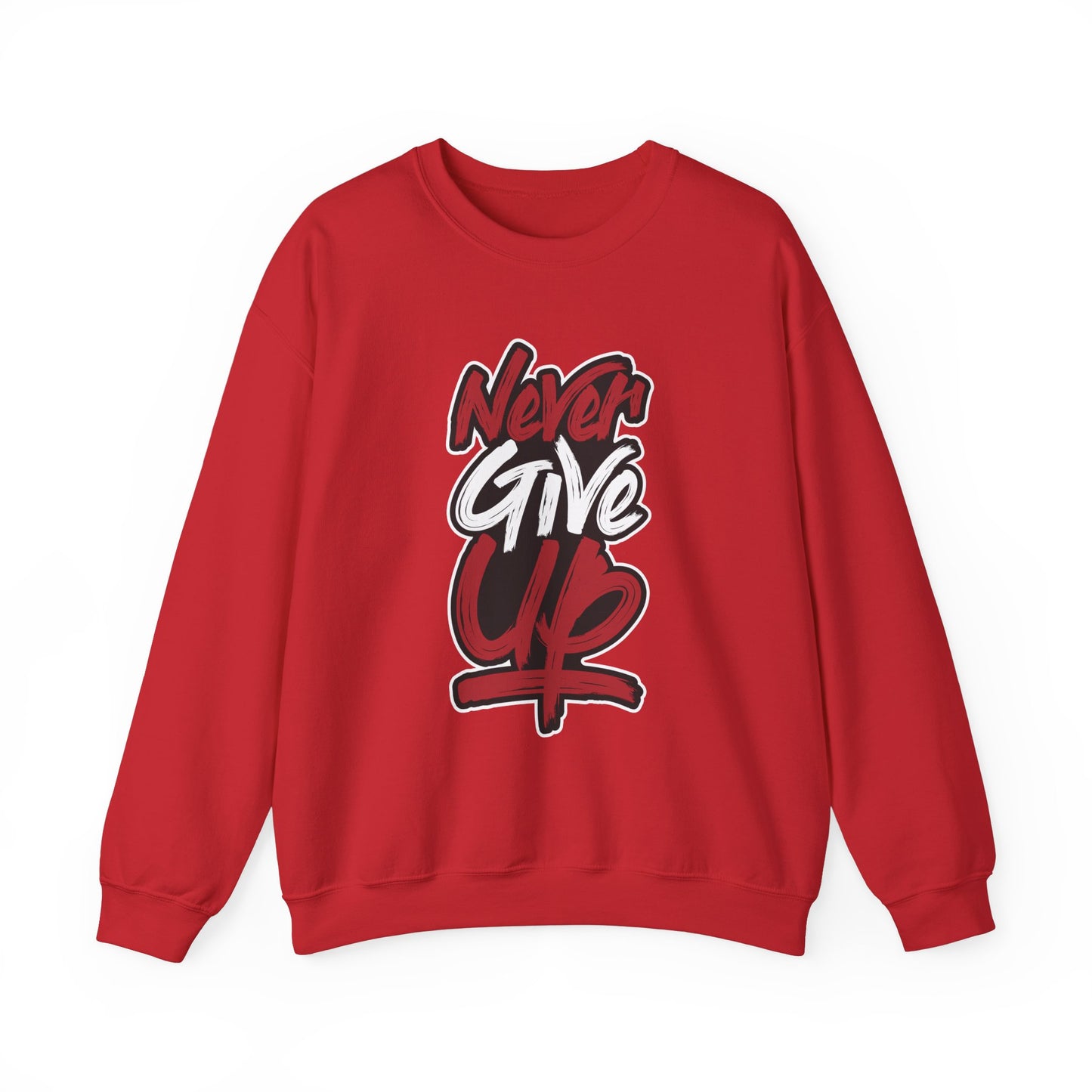 Never Give Up Unisex Heavy Blend™ Crewneck Sweatshirt