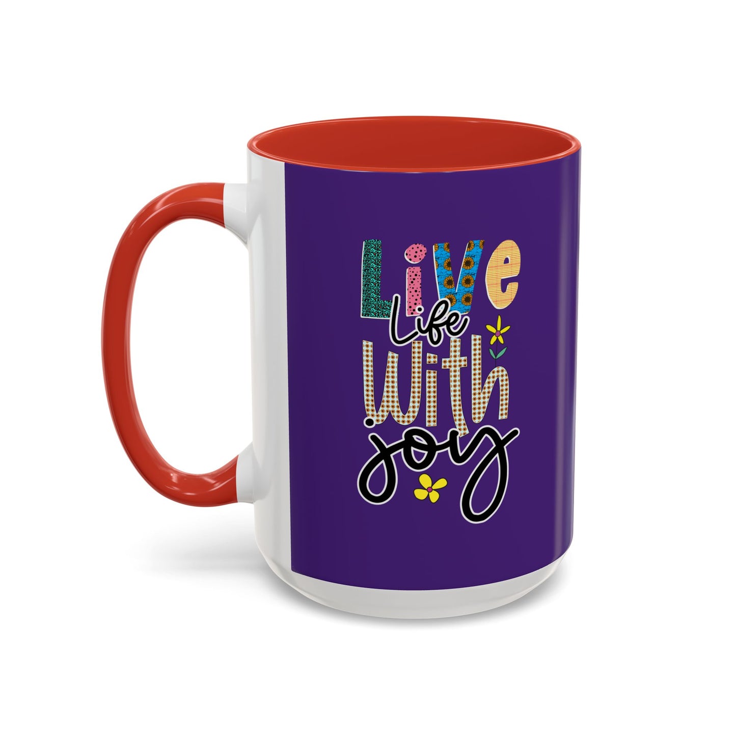 Live Life With Joy Accent Coffee Mug (11, 15oz)