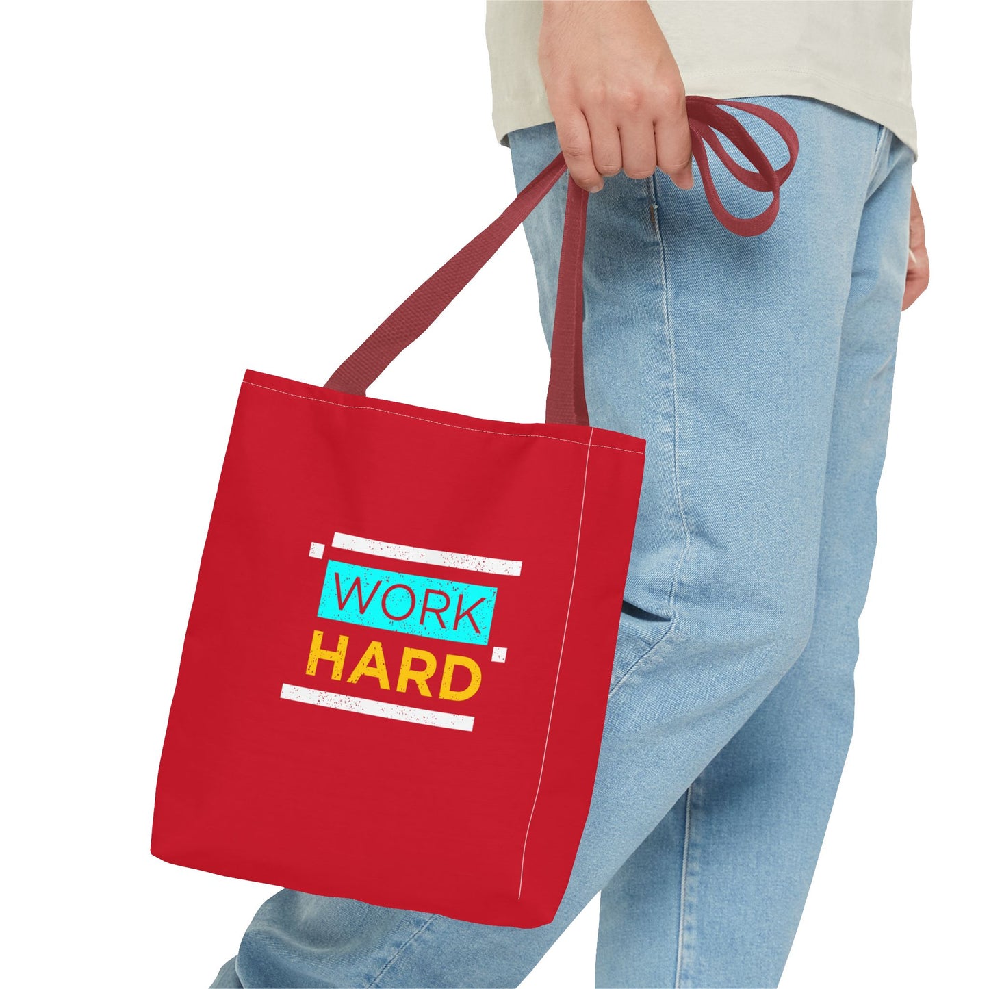Work Hard Tote Bag (AOP)