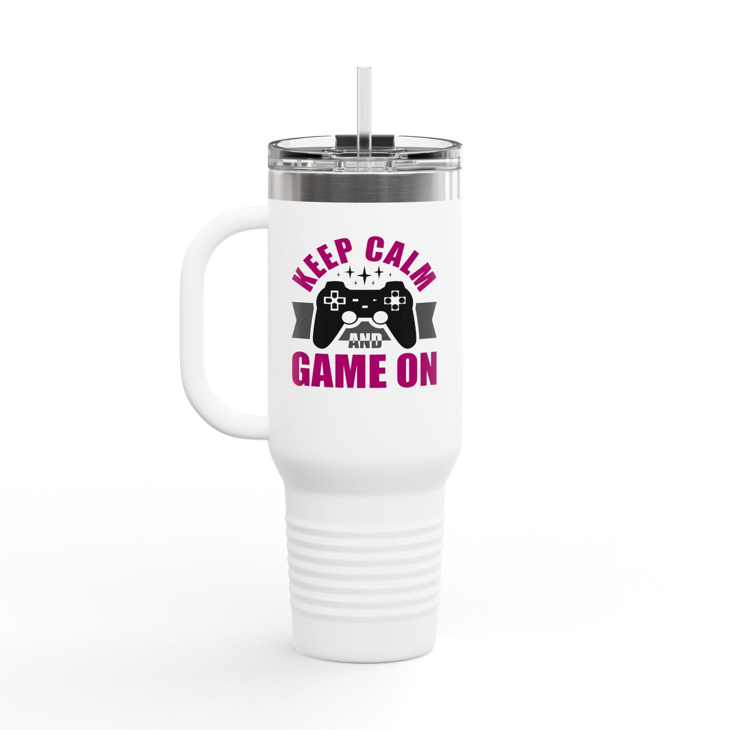 Keep Calm And Game On Insulated Travel Mug, 40oz