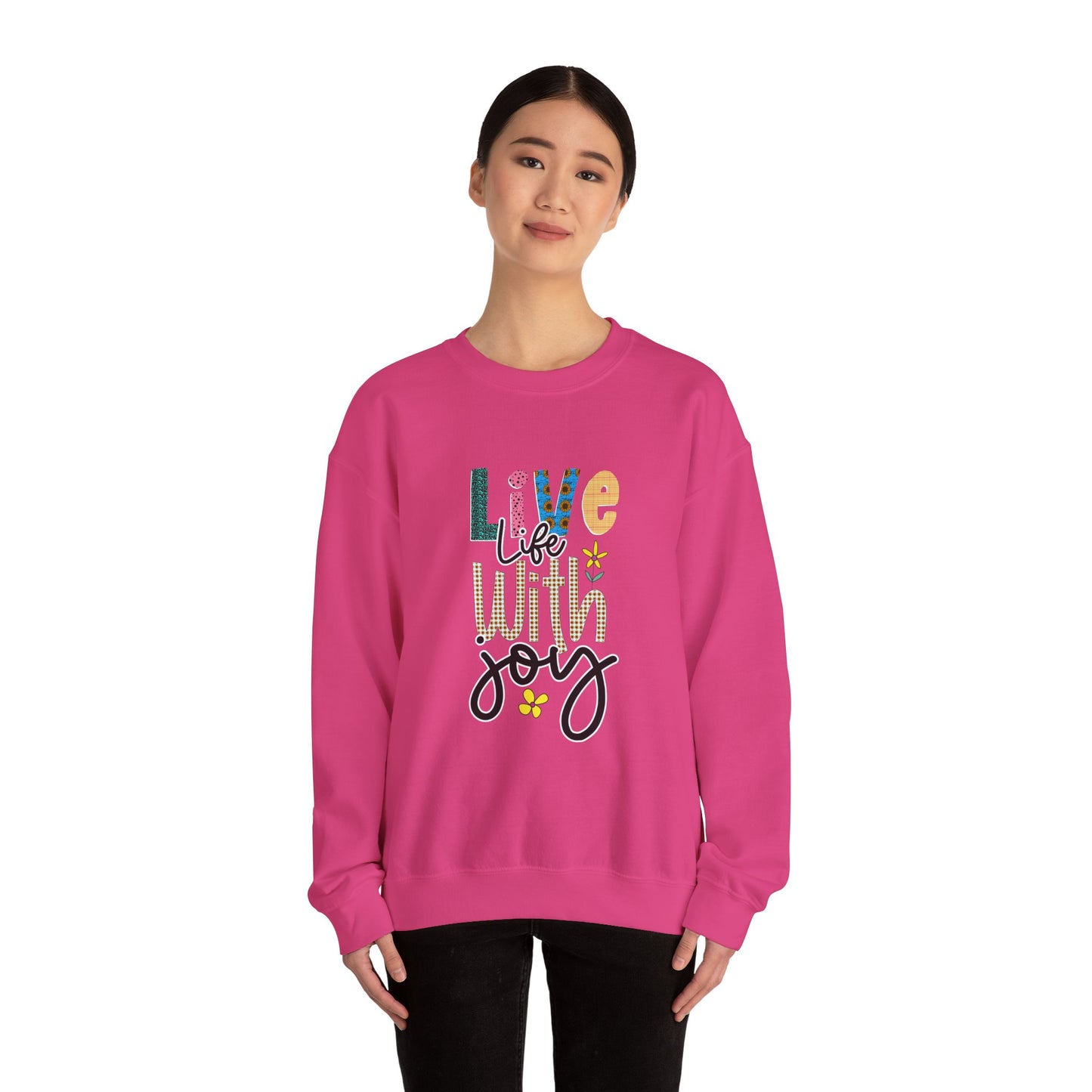 Live Life With Joy Unisex Heavy Blend™ Crewneck Sweatshirt