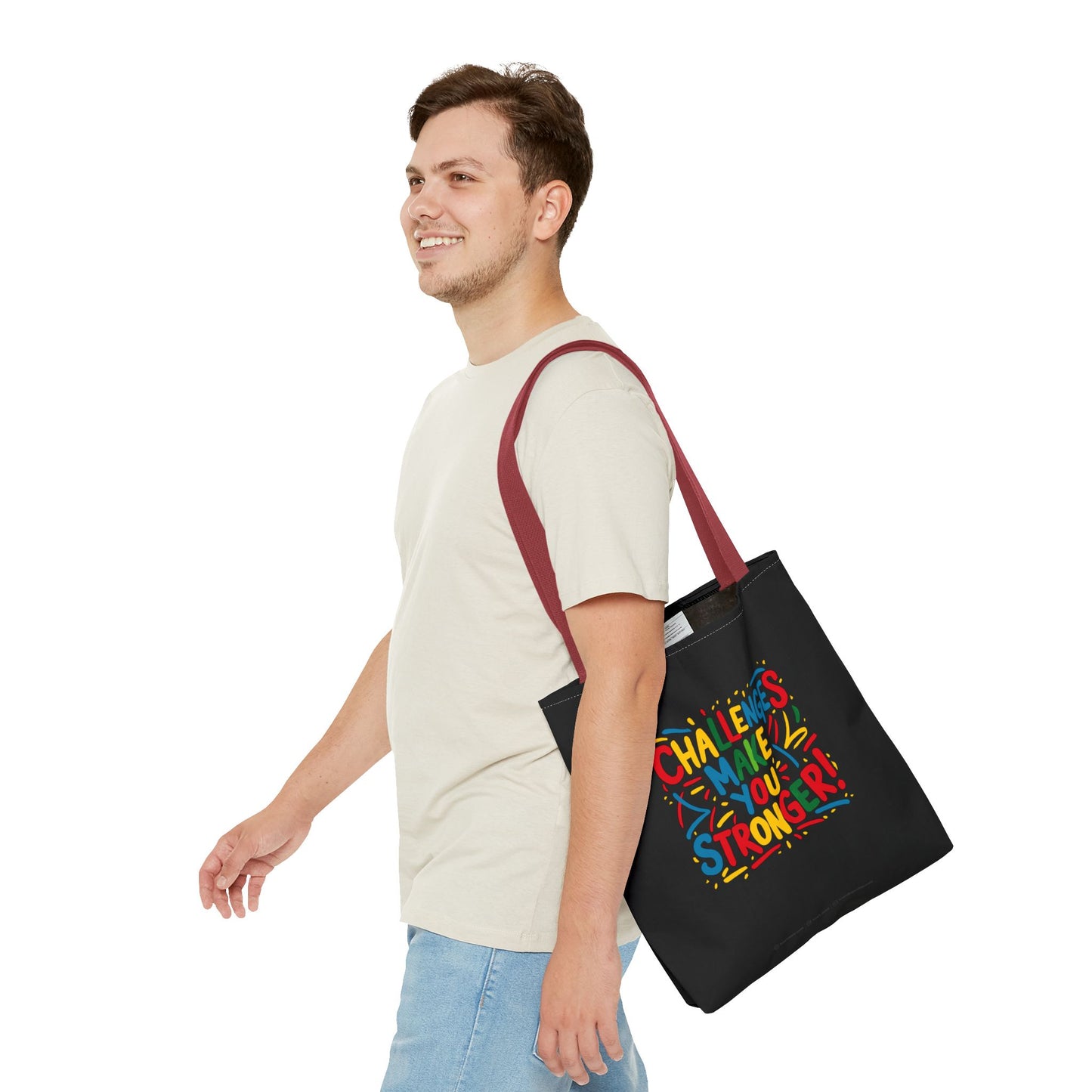 Challenges Make You Stronger! Tote Bag (AOP)