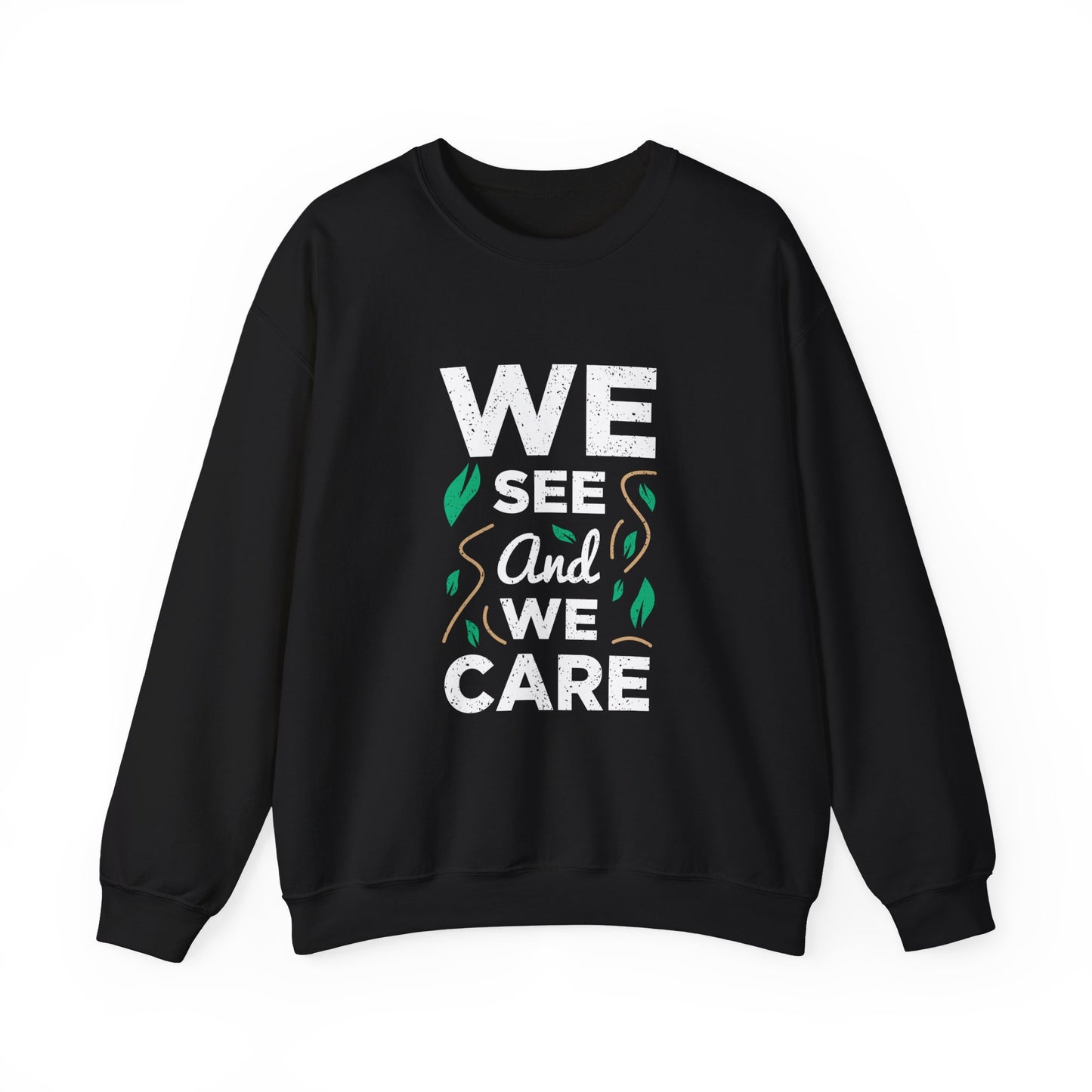 We See And We Care Unisex Heavy Blend™ Crewneck Sweatshirt
