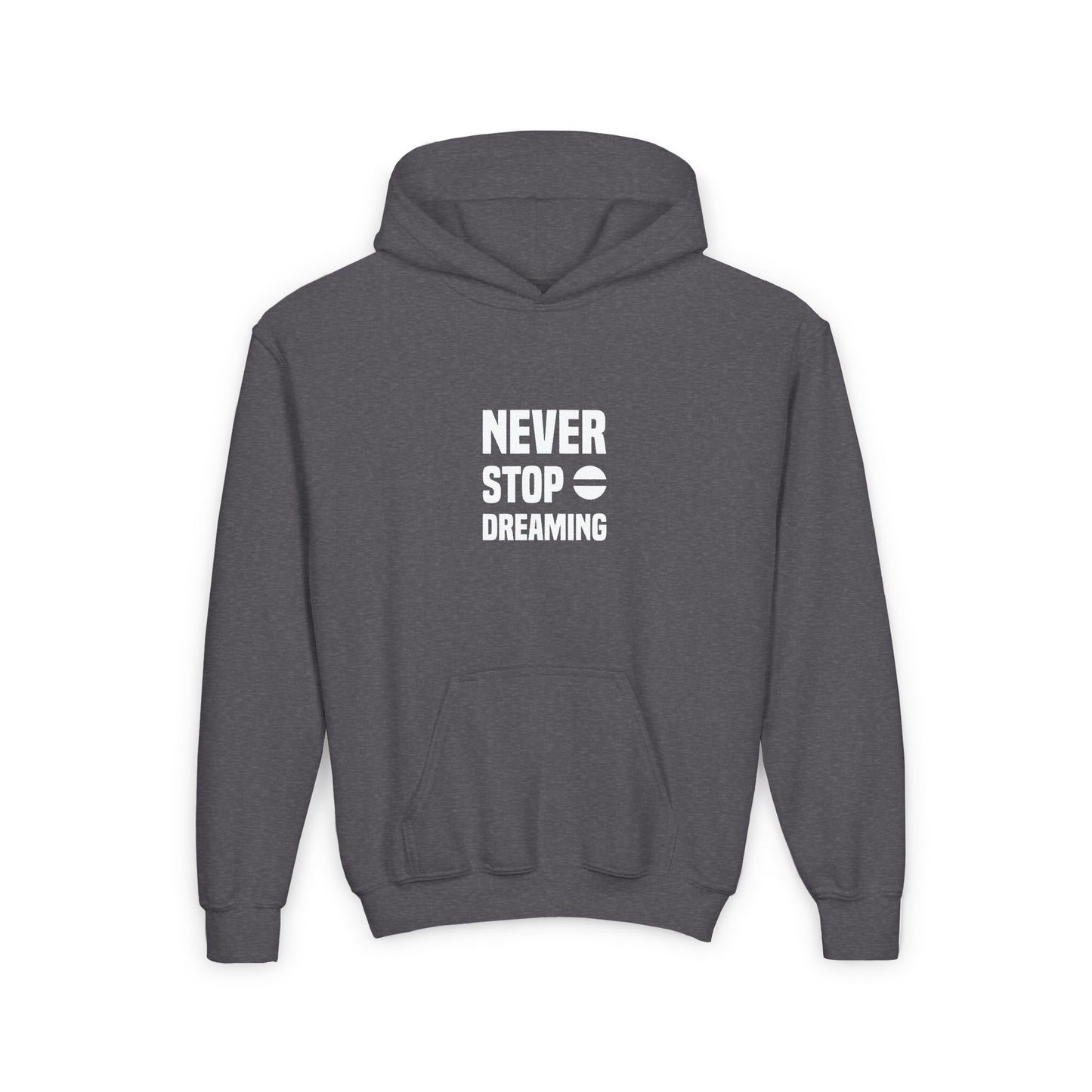 Never Stop Dreaming Youth Heavy Blend Hooded Sweatshirt
