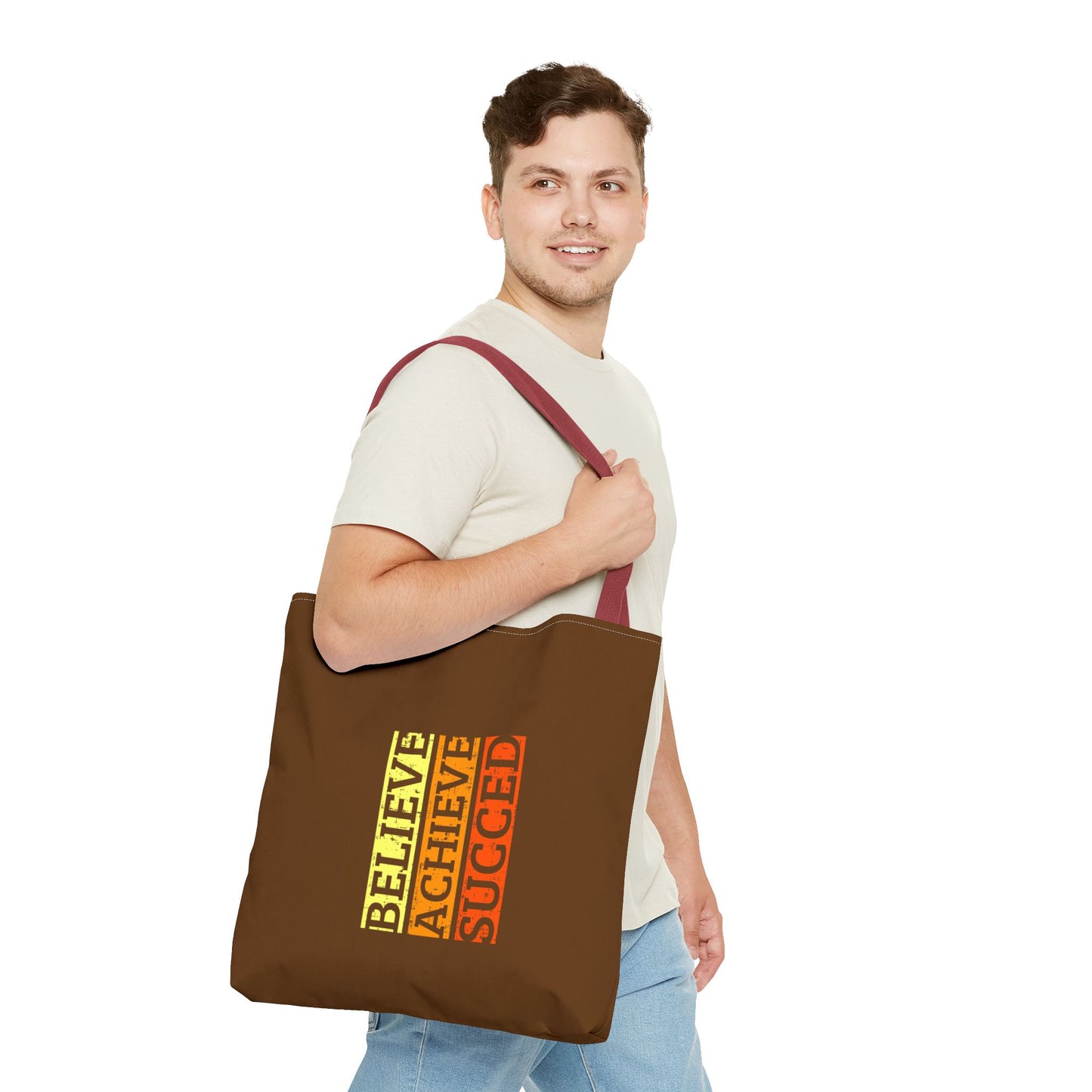 Believe Achieve Succed Tote Bag (AOP)