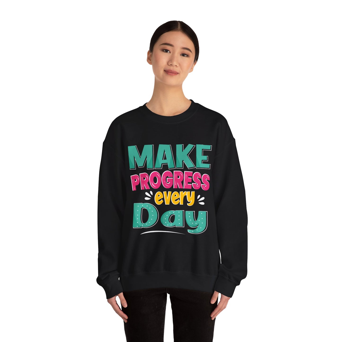 Make Progress Every Day Unisex Heavy Blend™ Crewneck Sweatshirt