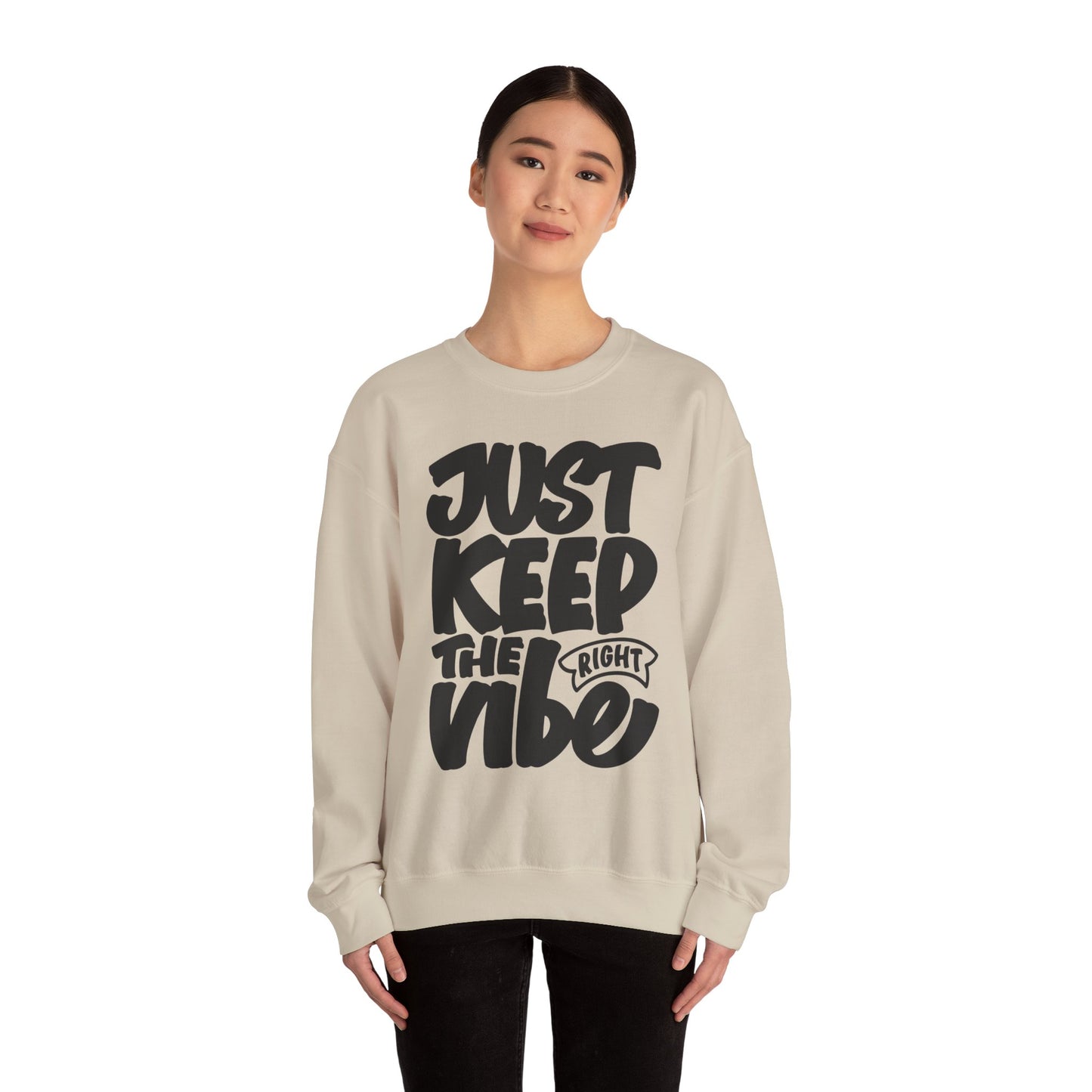 Just Keep The Right Vibe Unisex Heavy Blend™ Crewneck Sweatshirt