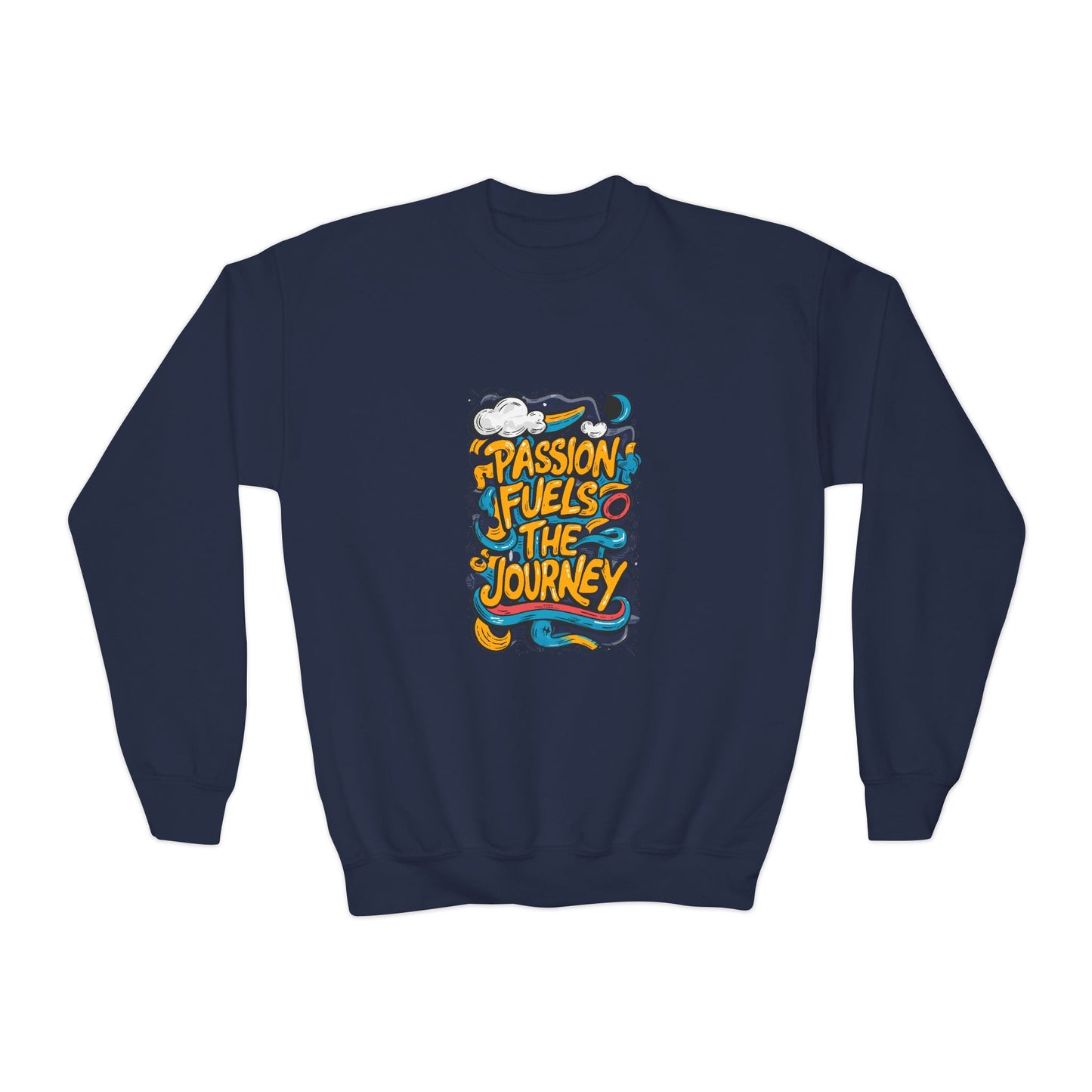 Passion Fuels The Journey Youth Crewneck Sweatshirt