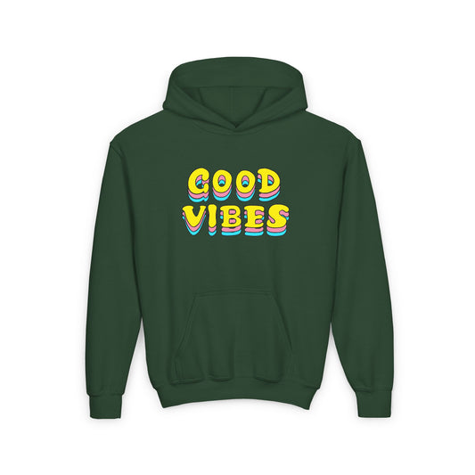 Good Vibes Youth Heavy Blend Hooded Sweatshirt