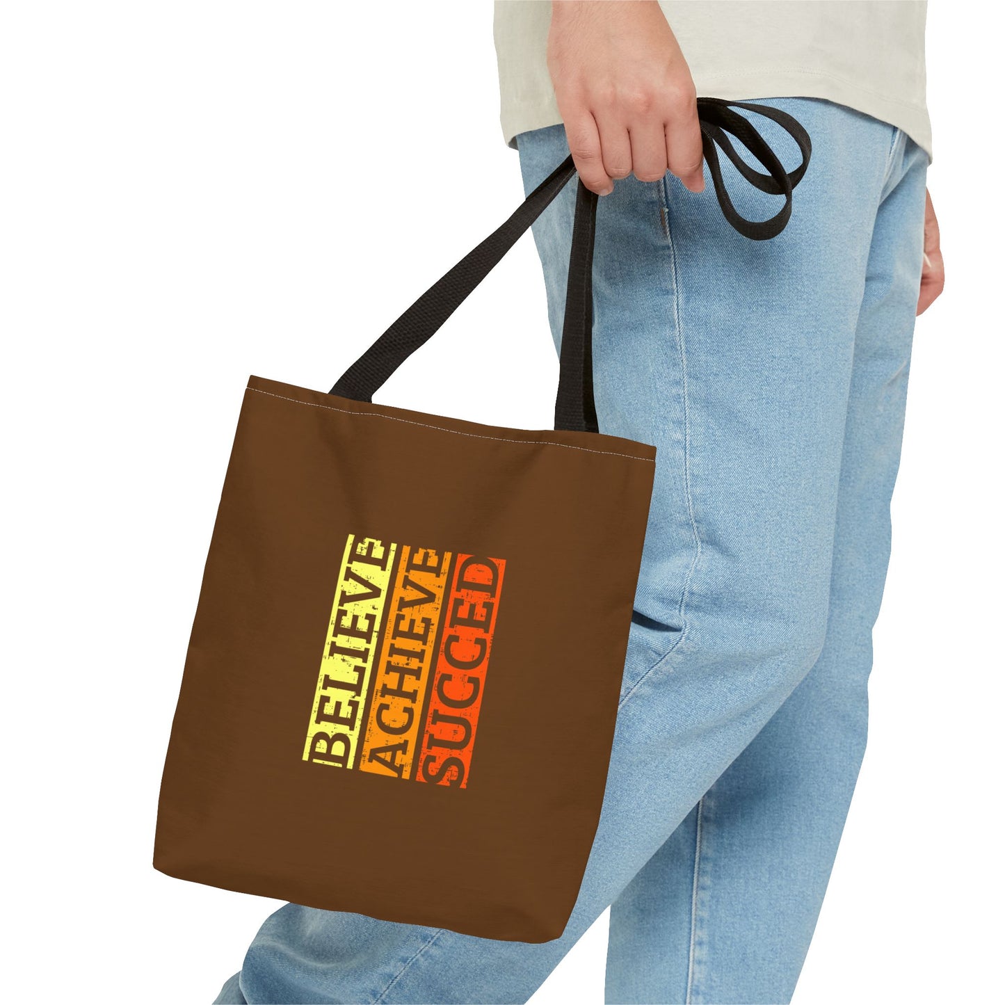 Believe Achieve Succed Tote Bag (AOP)