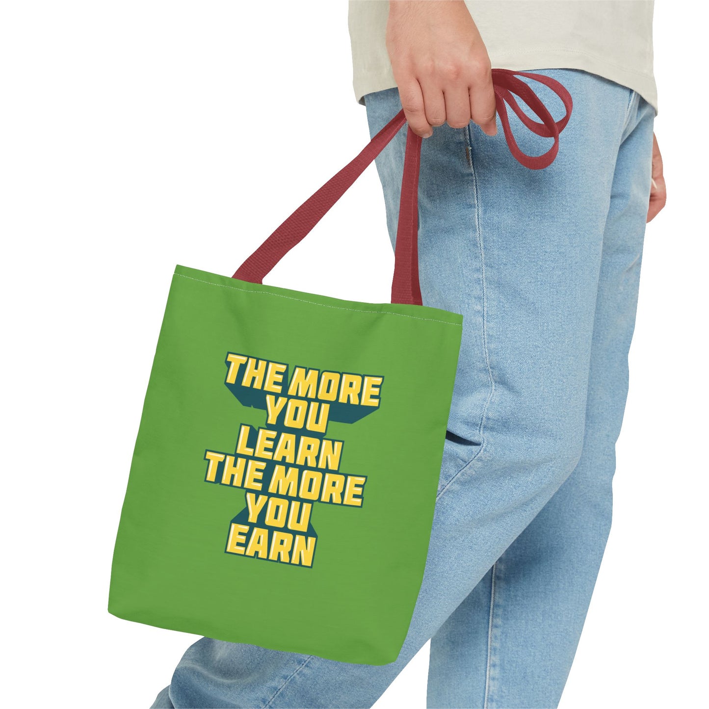 The More You Learn The More You Earn Tote Bag (AOP)