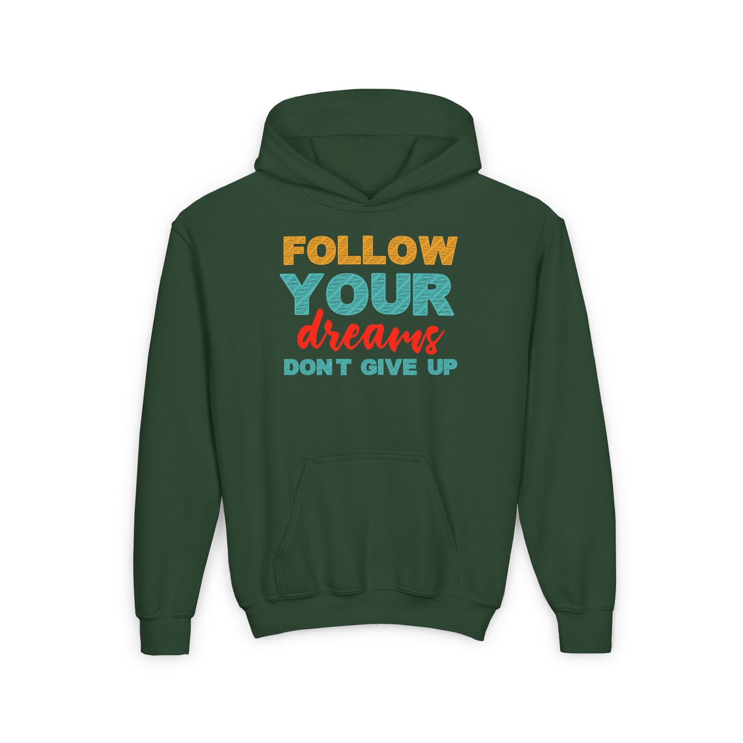 Follow Your Dreams Youth Heavy Blend Hooded Sweatshirt