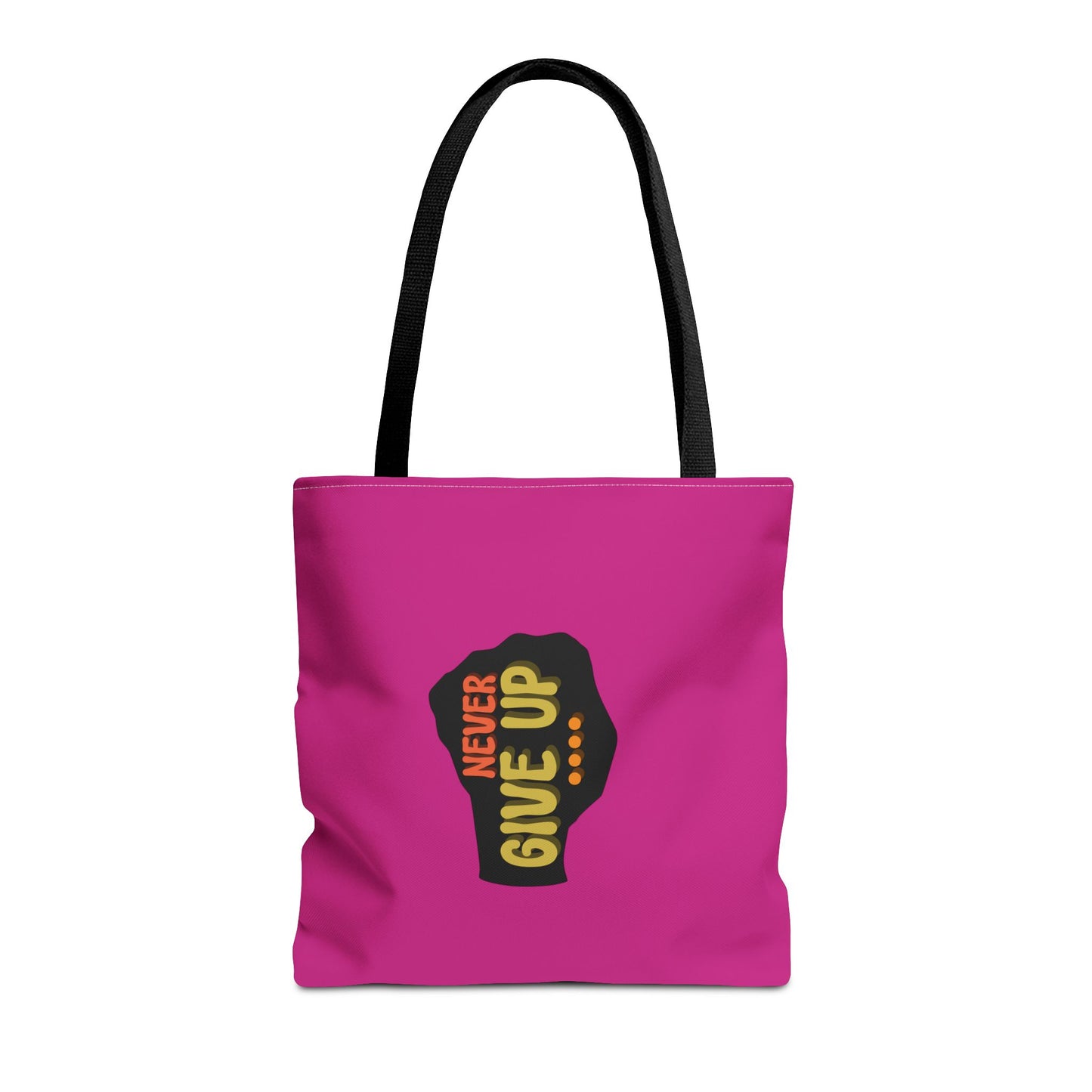 Never Give Up Tote Bag (AOP)