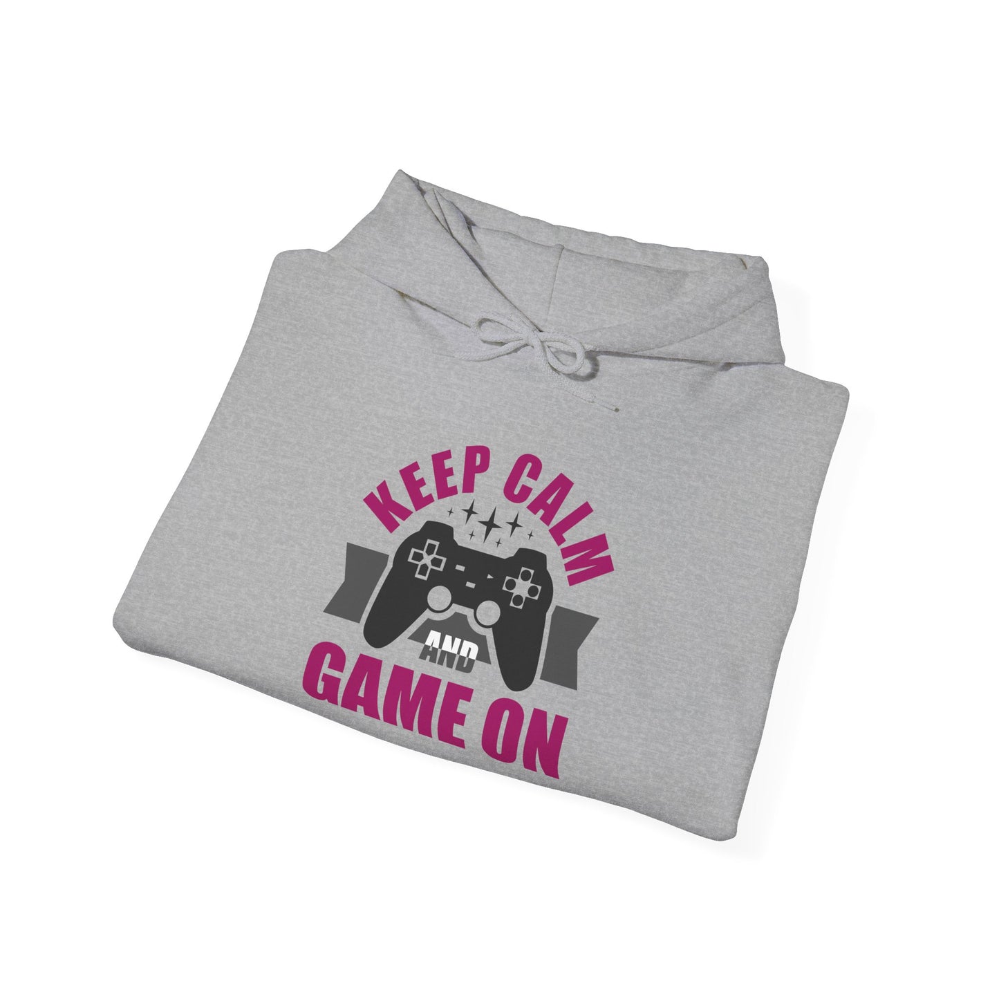 Keep Calm And Game On Unisex Heavy Blend™ Hooded Sweatshirt