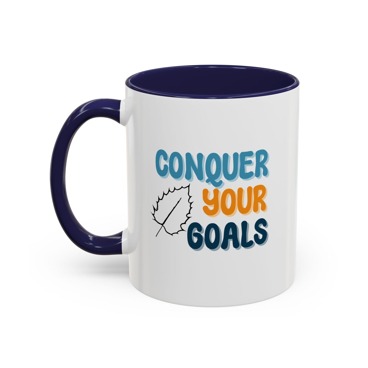 Conquer Your Goals Accent Coffee Mug (11, 15oz)