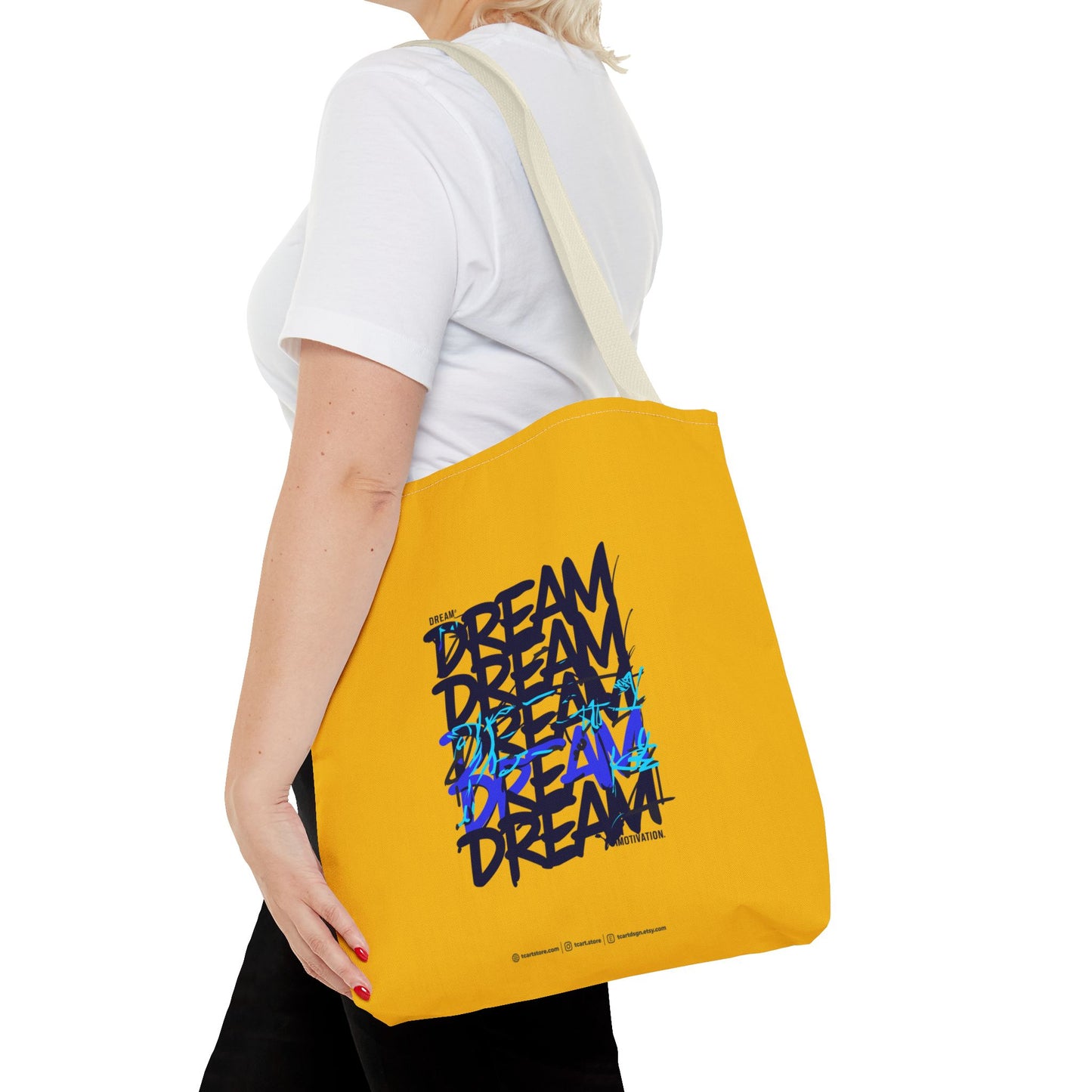 Dream Motivation Tote Bag (AOP)