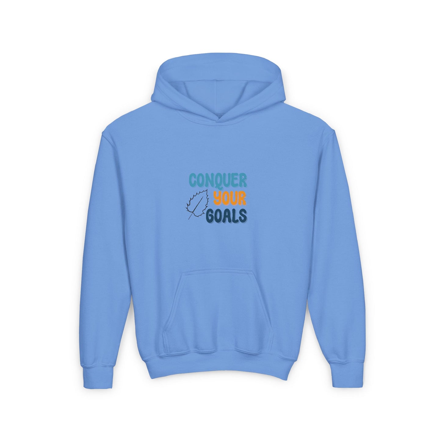 Conquer Your Goals Youth Heavy Blend Hooded Sweatshirt