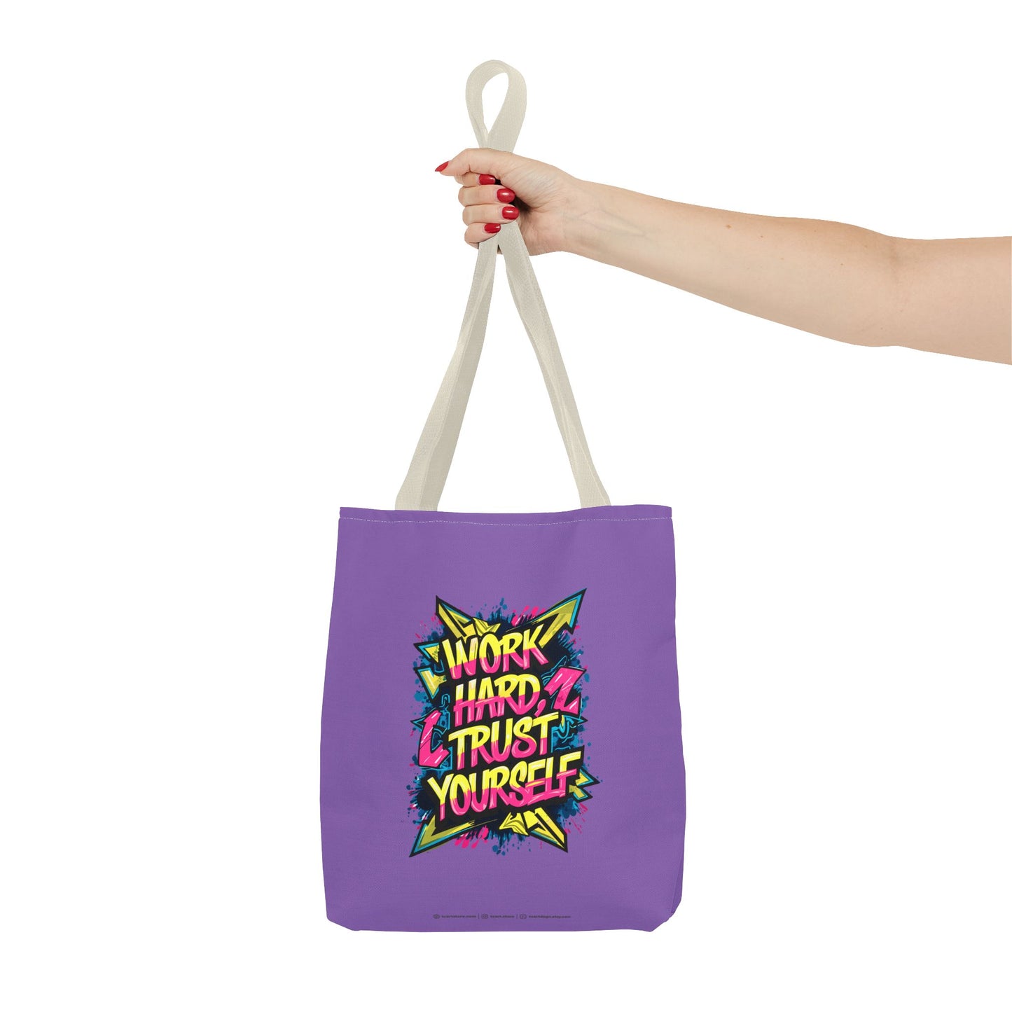 Work Hard Trust Yourself Tote Bag (AOP)