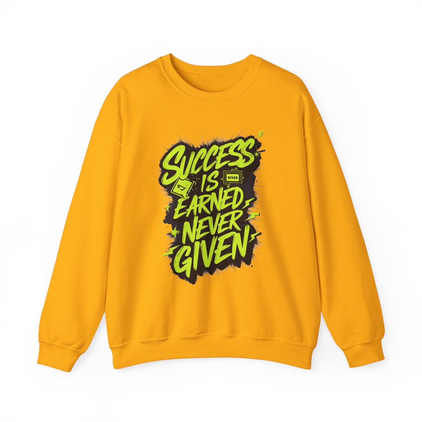 Success Is Never Earned Never Given Unisex Heavy Blend™ Crewneck Sweatshirt