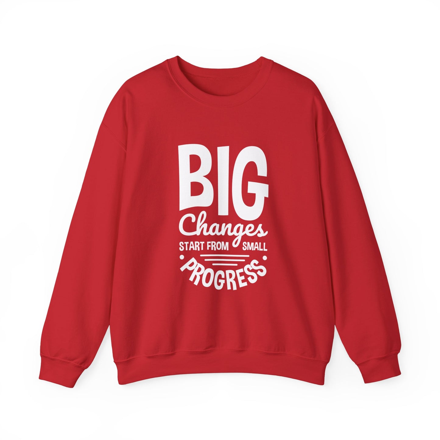 Big Changes Start From Small Progress Unisex Heavy Blend™ Crewneck Sweatshirt