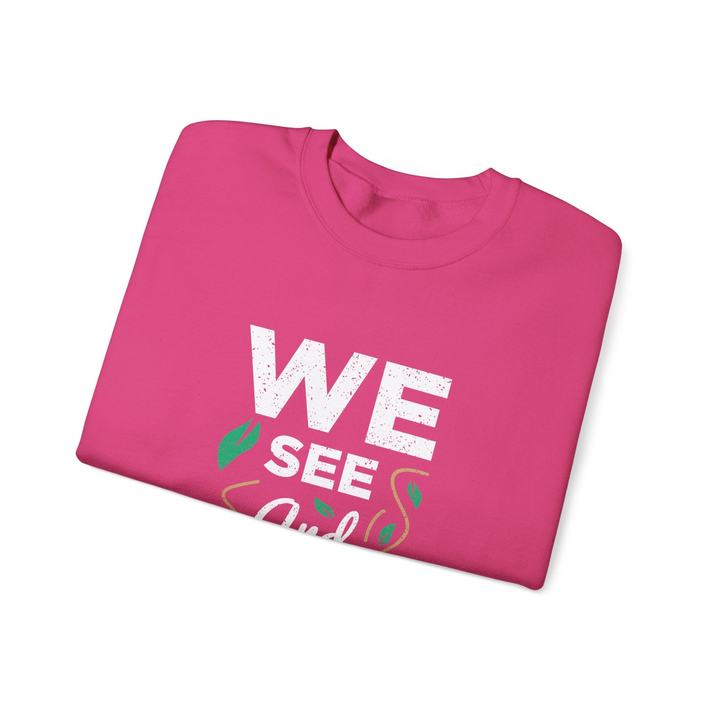 We See And We Care Unisex Heavy Blend™ Crewneck Sweatshirt