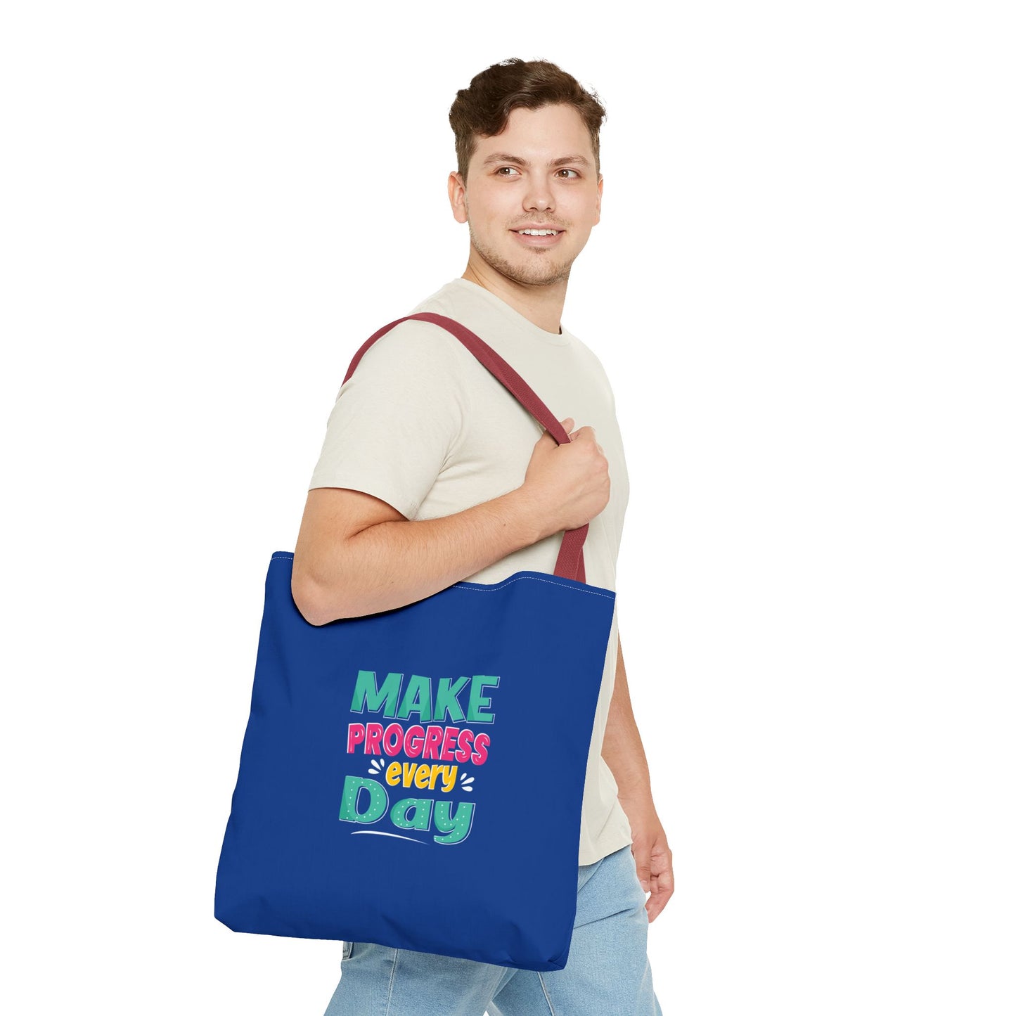 Make Progress Every Day Tote Bag (AOP)