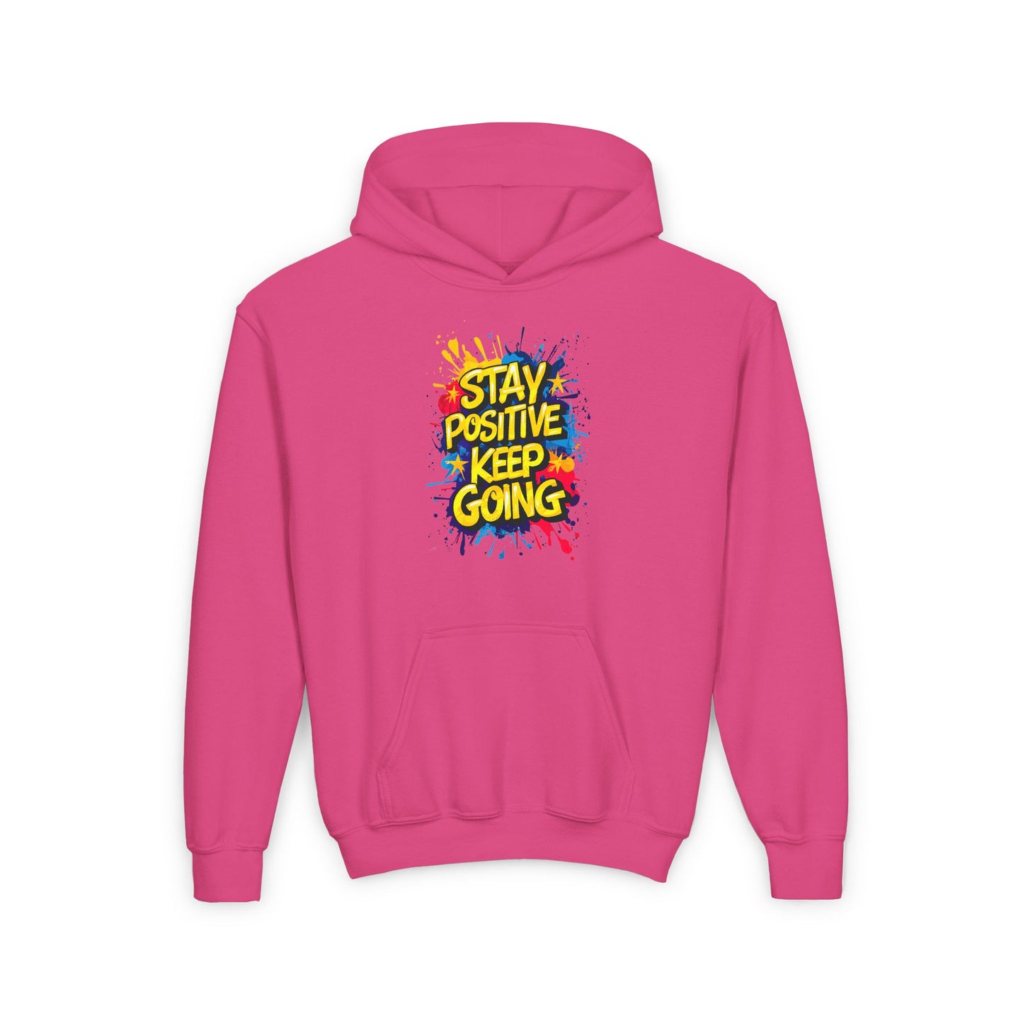 Stay Positive Keep Going Youth Heavy Blend Hooded Sweatshirt