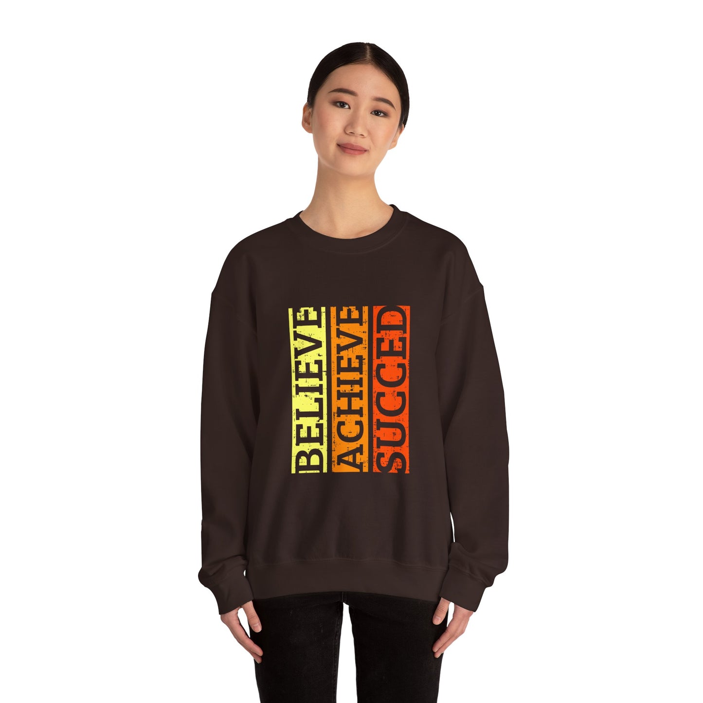 Belive Achieve Succed Unisex Heavy Blend™ Crewneck Sweatshirt