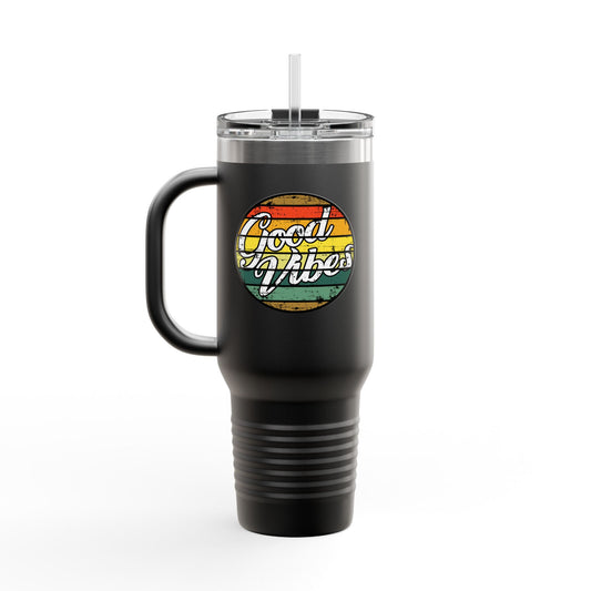 Good Vibes Insulated Travel Mug, 40oz