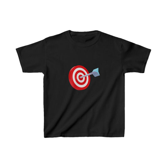 3d Render Arrow Hit The Center Of Target Or Goal Of Success Kids Heavy Cotton™ Tee