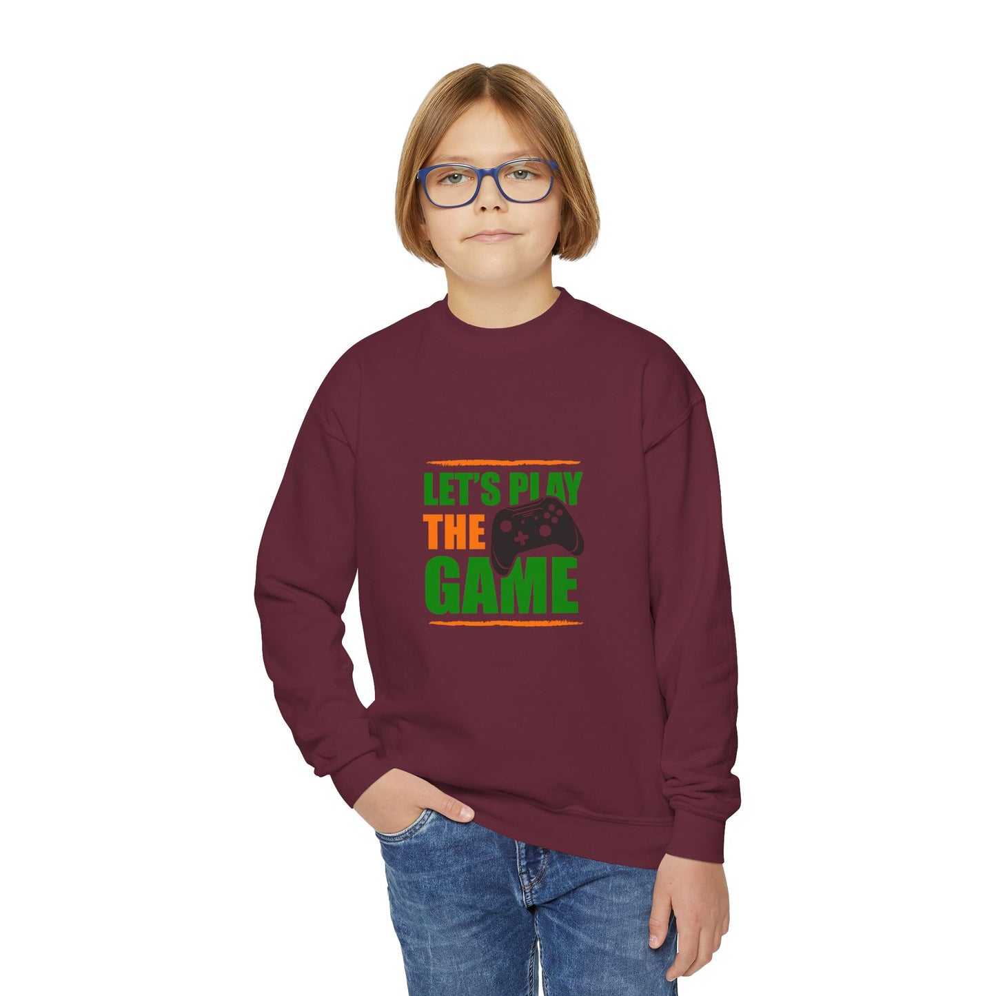 Let's Play The Game Youth Crewneck Sweatshirt