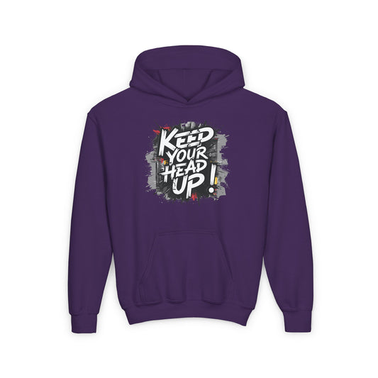 Keep Your Head Up! Youth Heavy Blend Hooded Sweatshirt