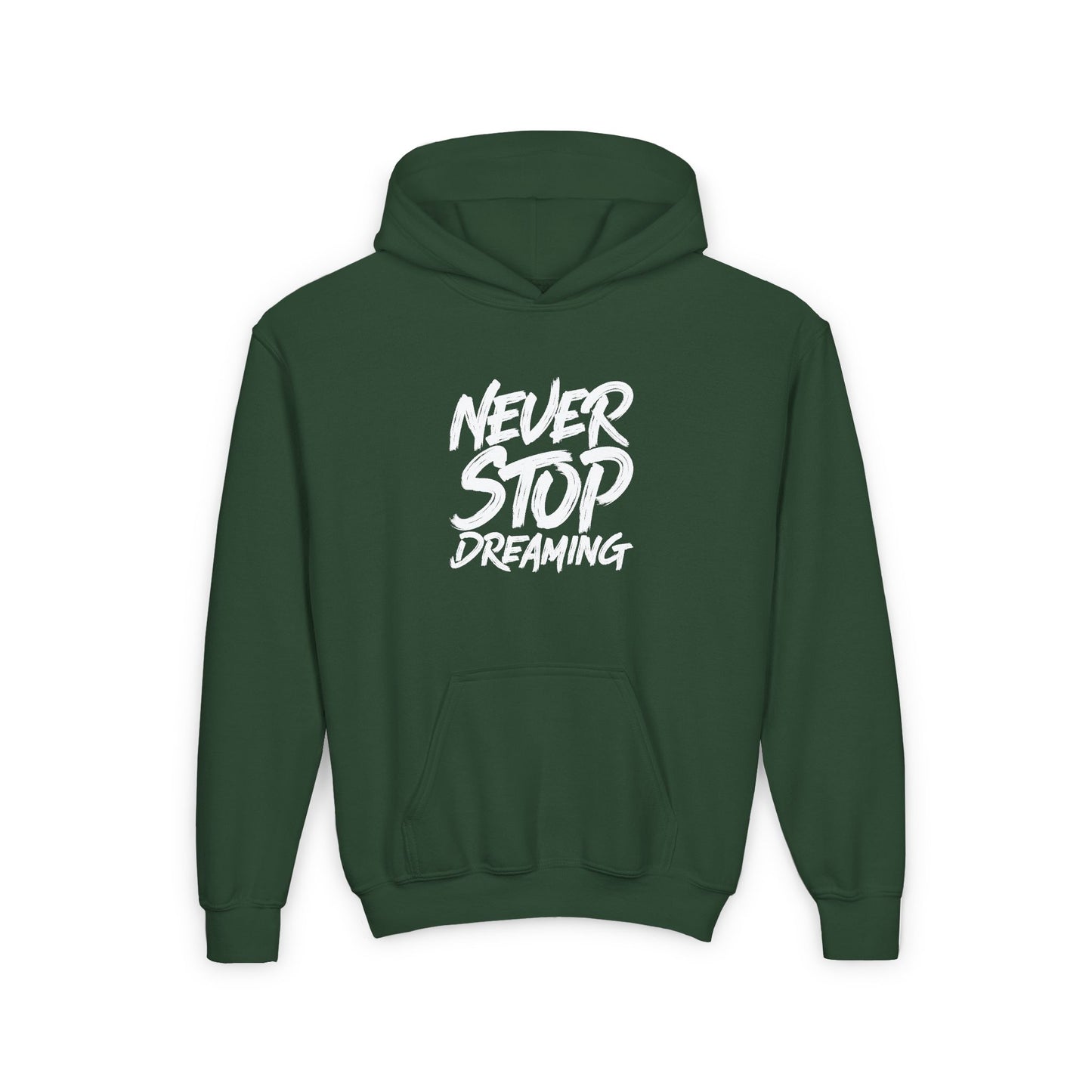 Never Stop Dreaming Youth Heavy Blend Hooded Sweatshirt