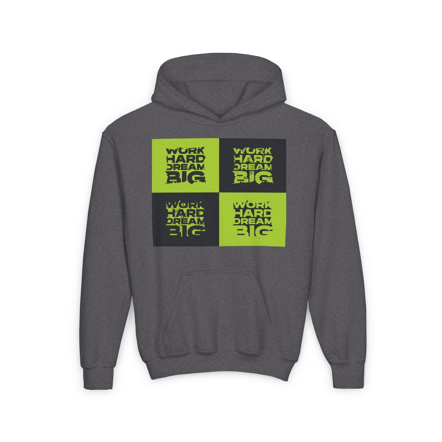 Work Hard Dream Big Youth Heavy Blend Hooded Sweatshirt