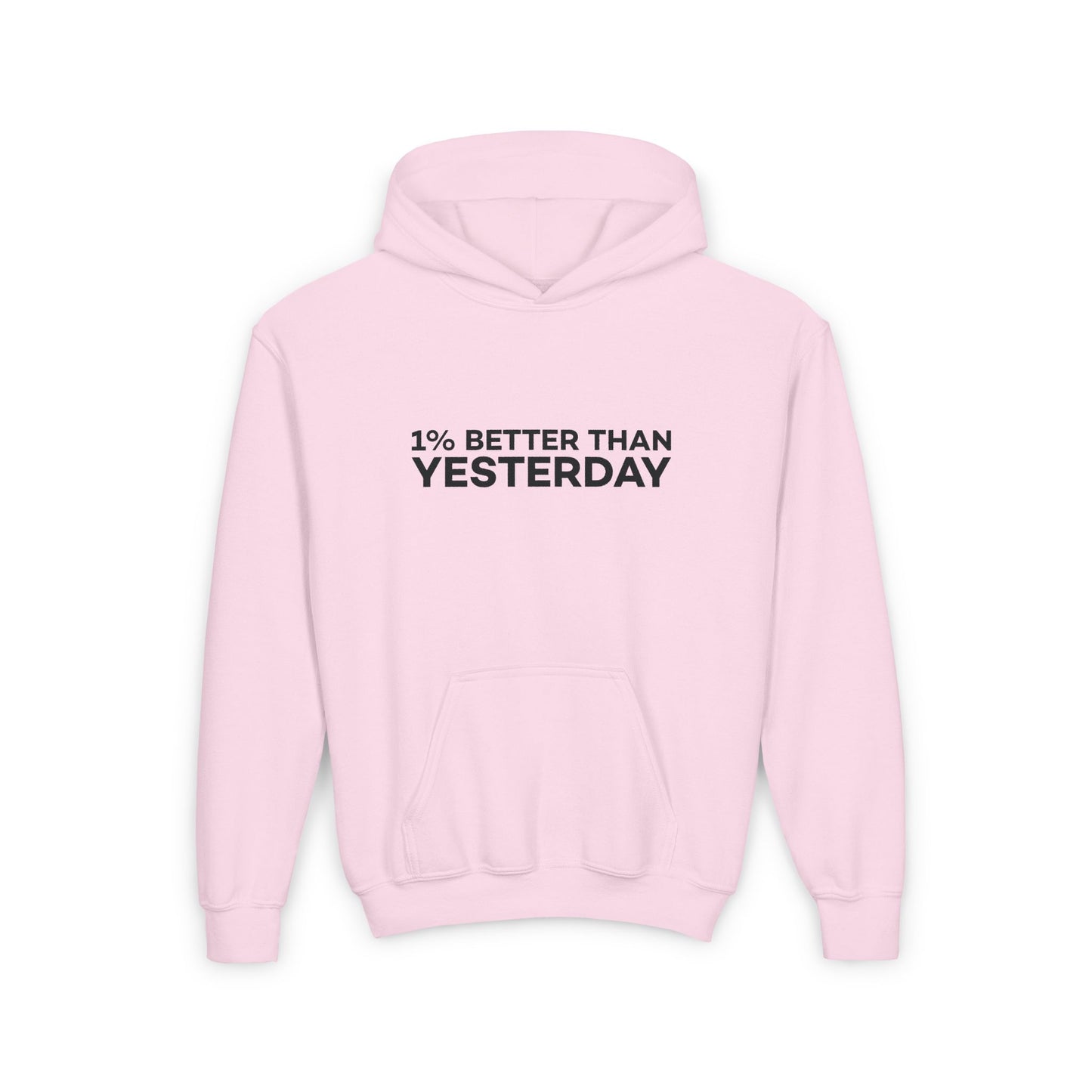 1% Better Than Yesterday Youth Heavy Blend Hooded Sweatshirt