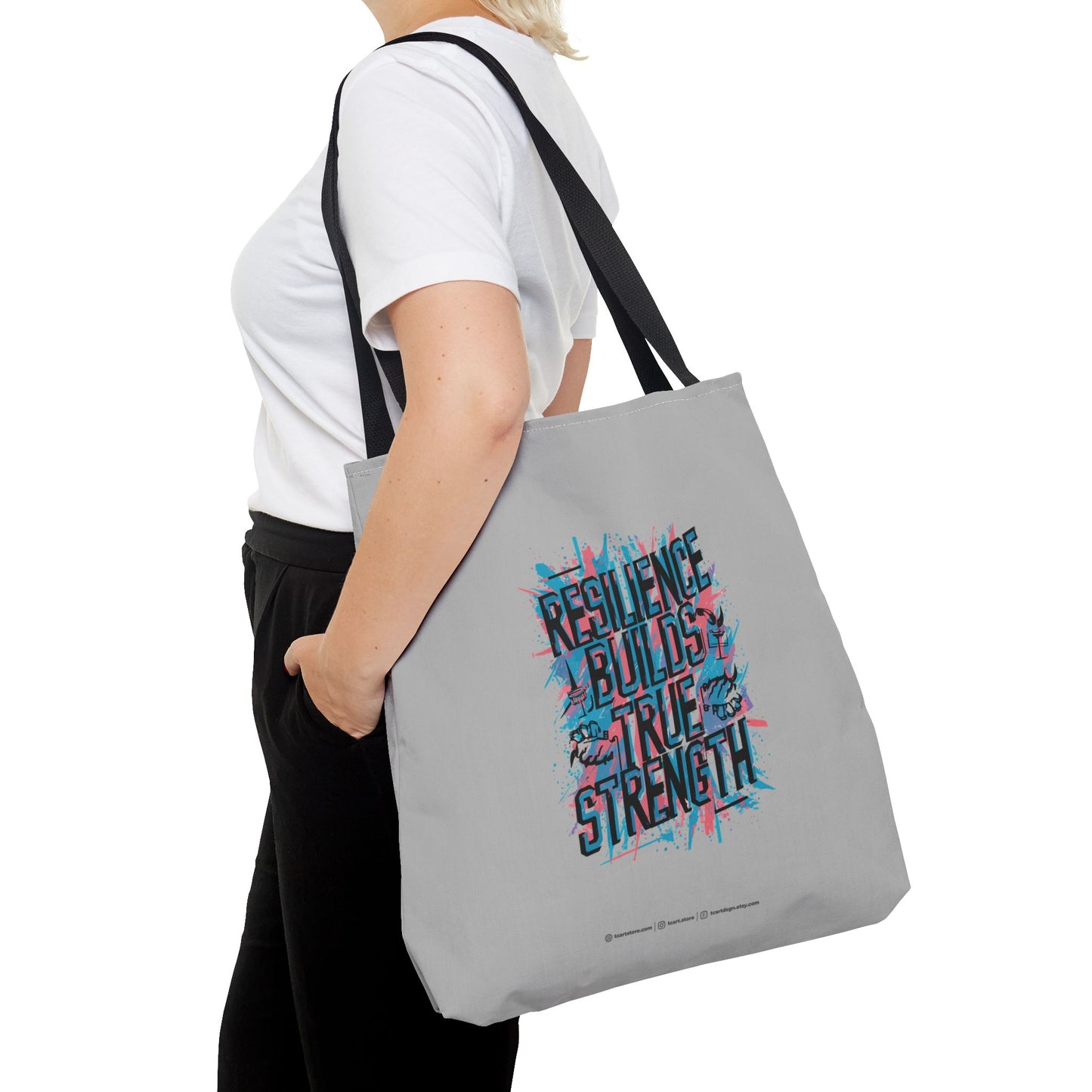 Resilience Builds True Strength Tote Bag (AOP)