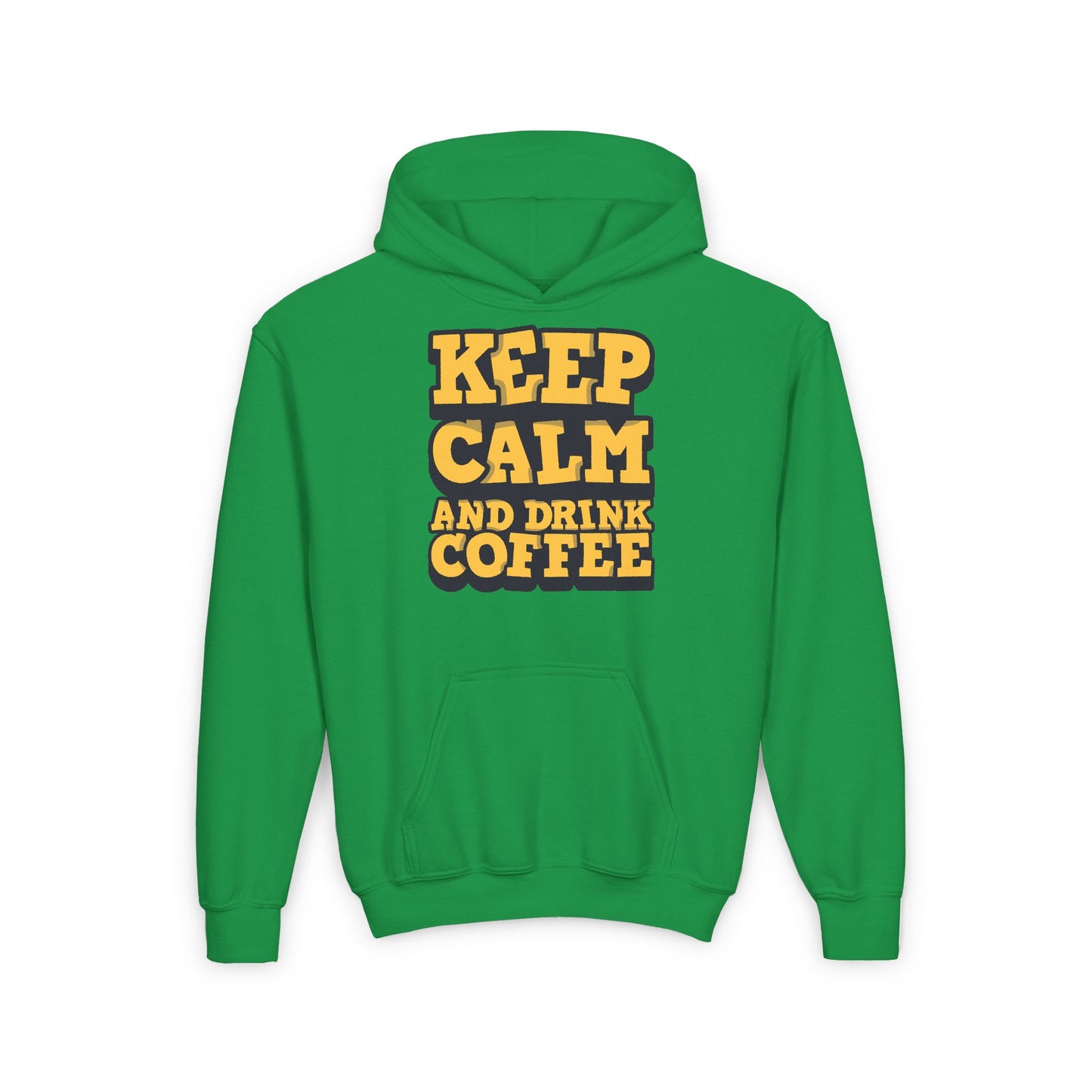 Keep Calm And Drink Coffee Youth Heavy Blend Hooded Sweatshirt