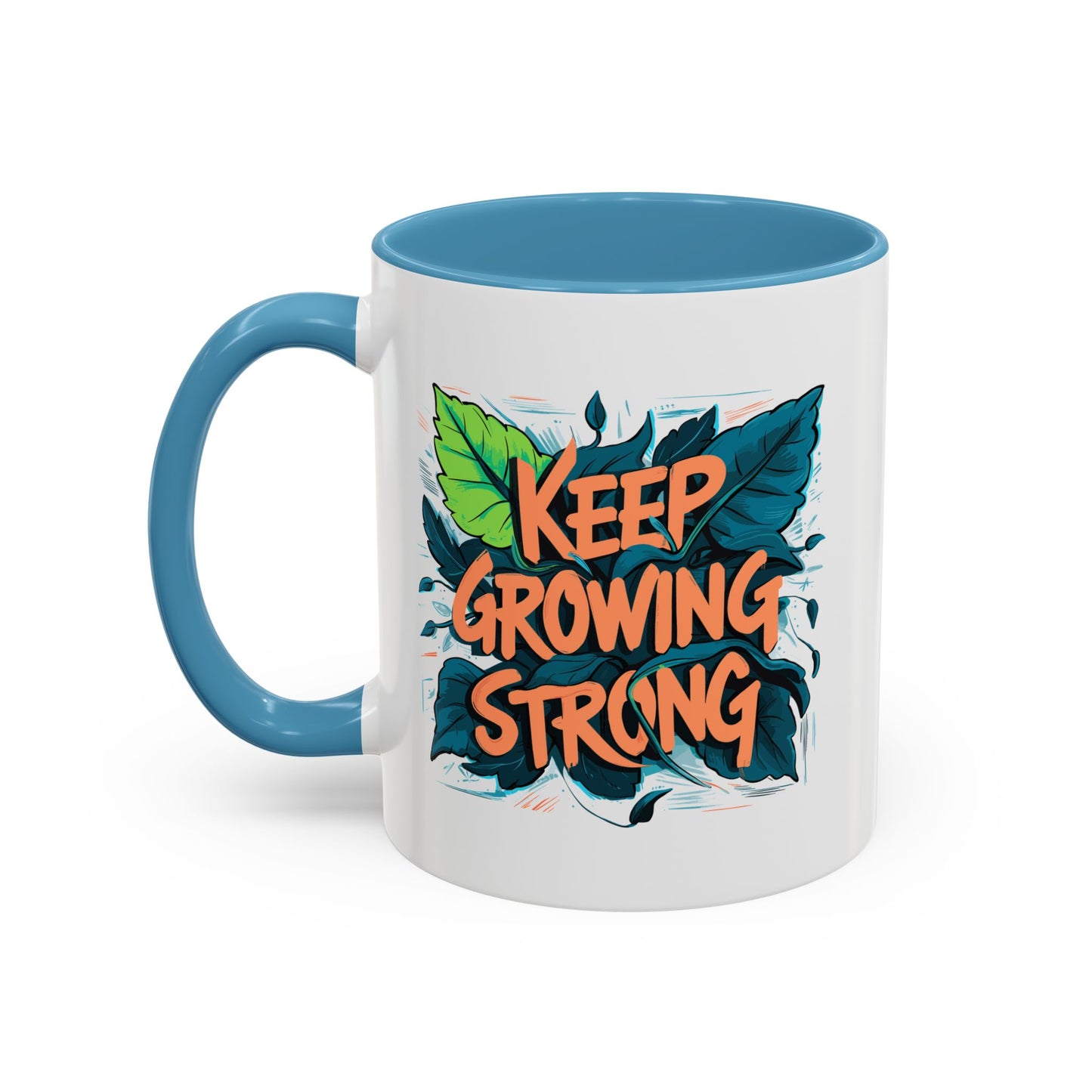Keep Growing Strong Accent Coffee Mug (11, 15oz)