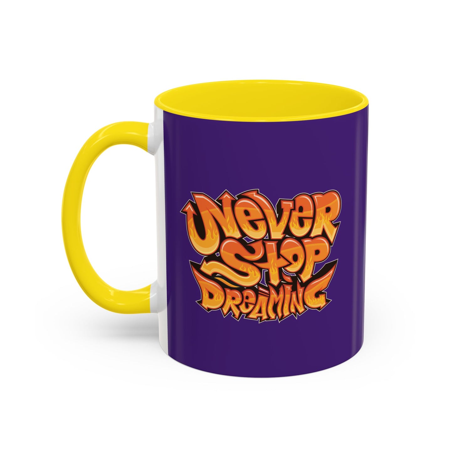 Never Stop Dreaming Accent Coffee Mug (11, 15oz)