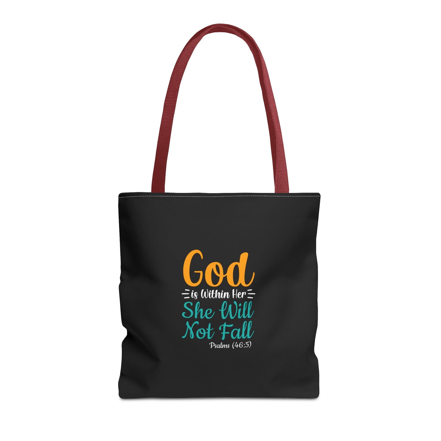 God Is Within Her She Will Not Fall Tote Bag (AOP)