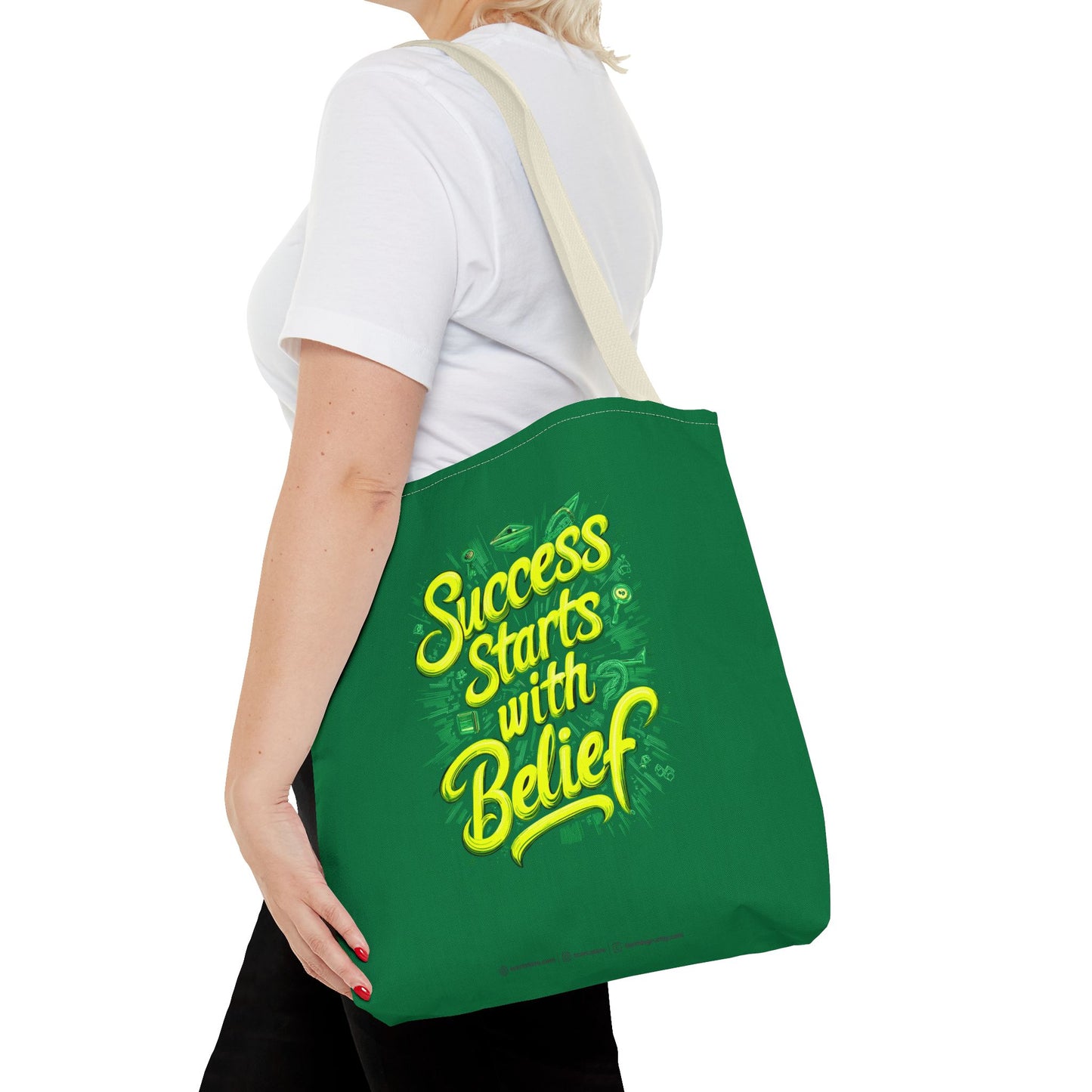 Success Starts With Belief Tote Bag (AOP)